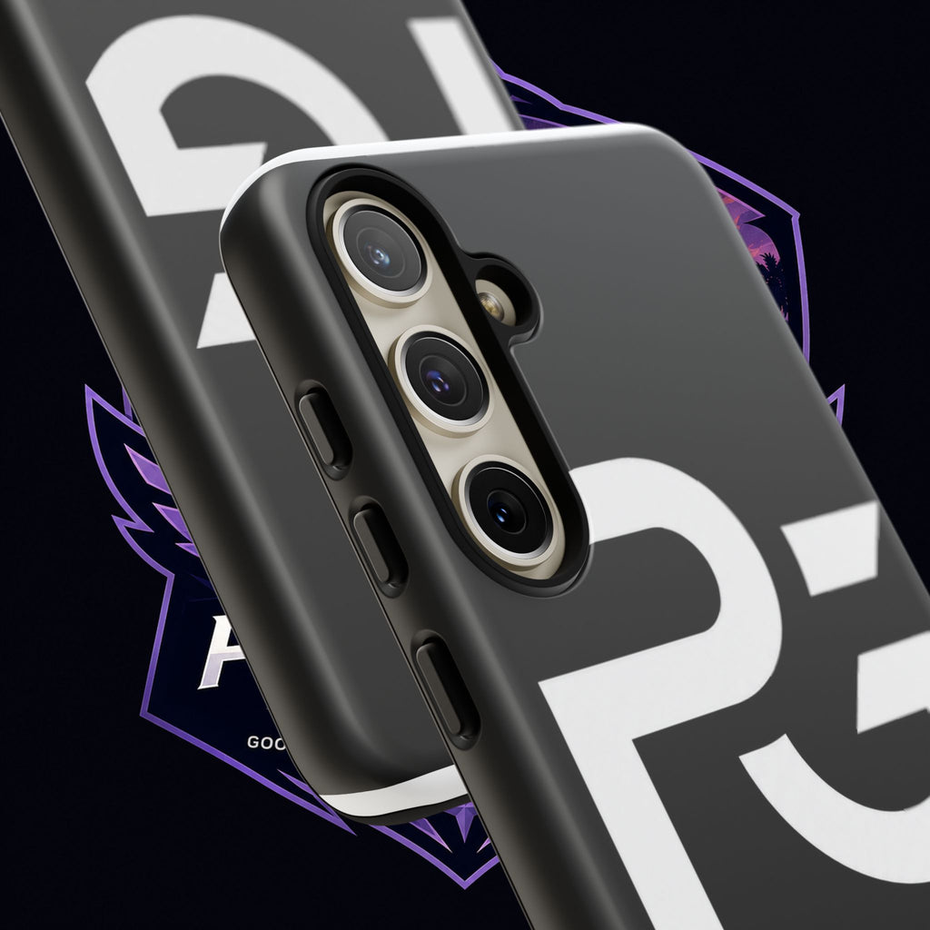 PG CUSTOMIZED RG Merch Tough Phone Case – Black Protective Phone Cover with Bold Logo