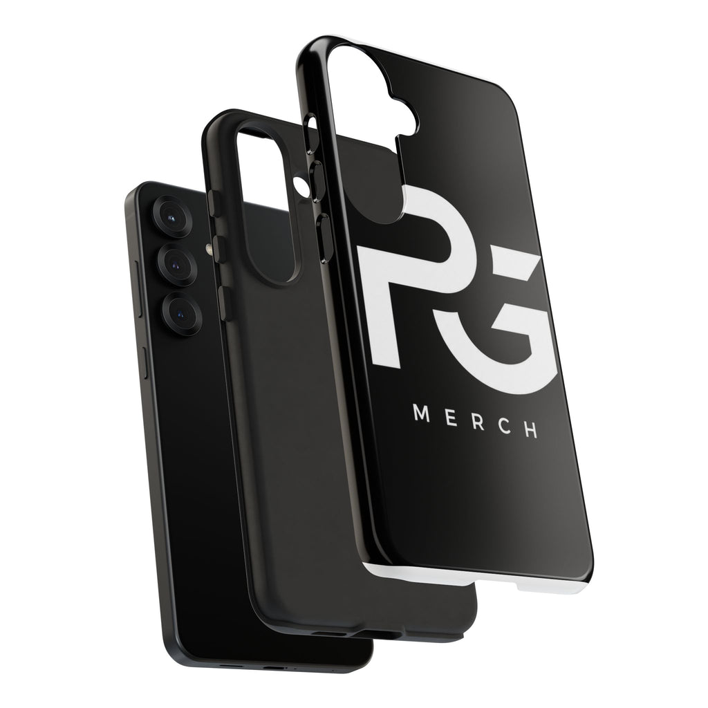 PG CUSTOMIZED RG Merch Tough Phone Case – Black Protective Phone Cover with Bold Logo