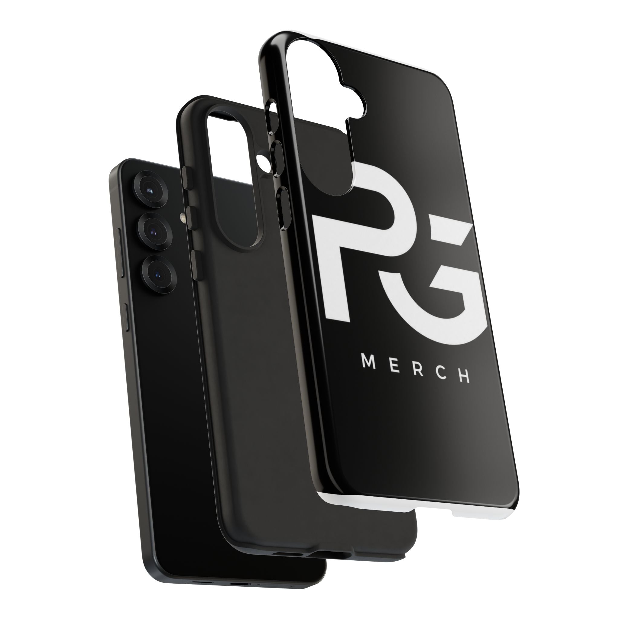 PG CUSTOMIZED RG Merch Tough Phone Case – Black Protective Phone Cover with Bold Logo