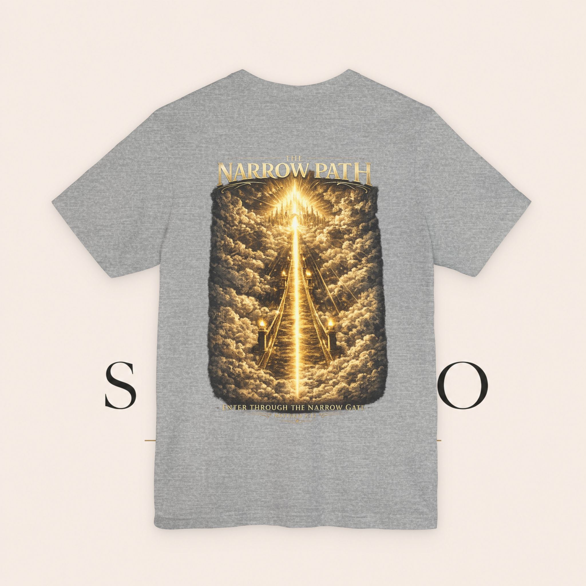 T-Shirt — 'The Narrow Path' Golden Light Graphic Tee