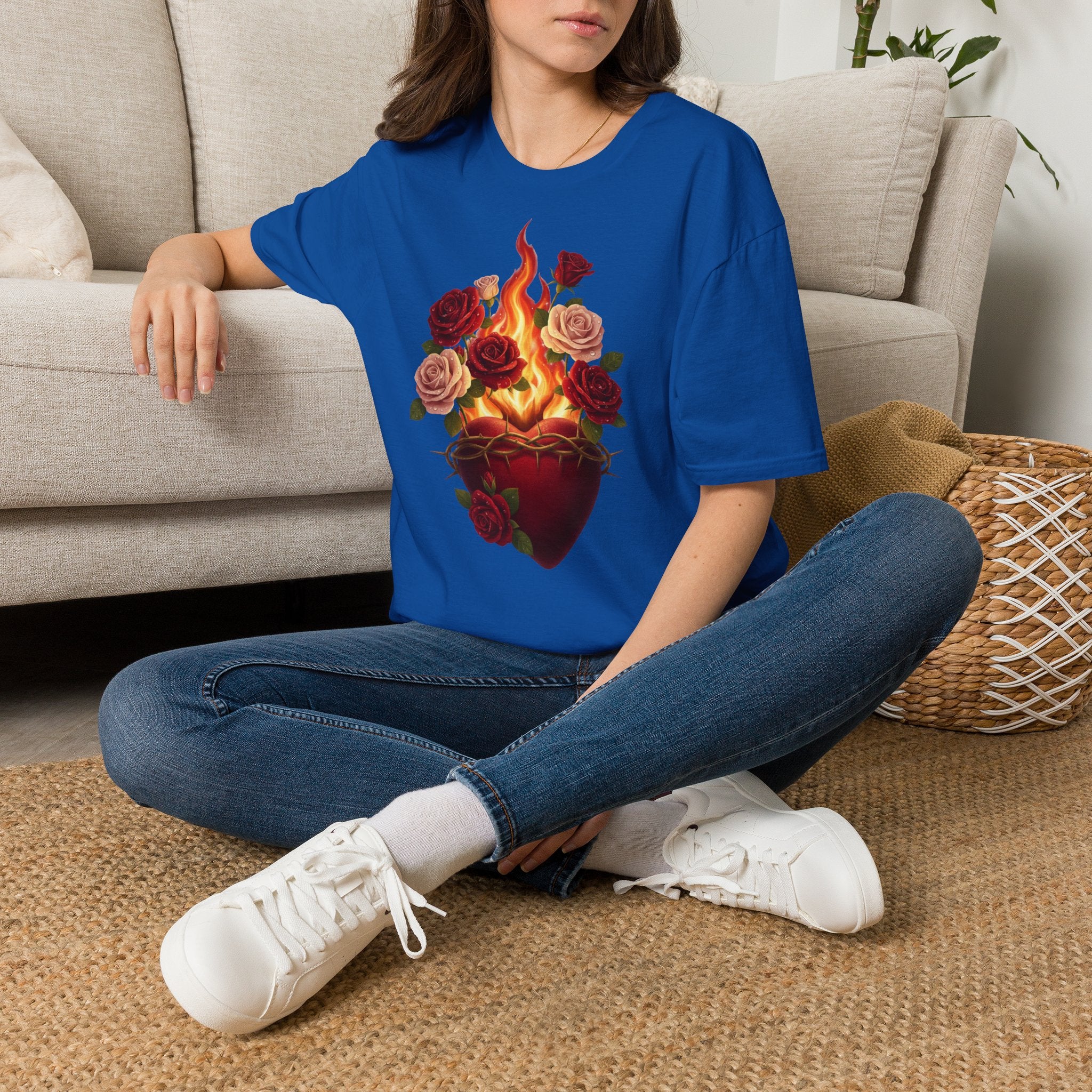 Flaming Heart & Roses T-Shirt