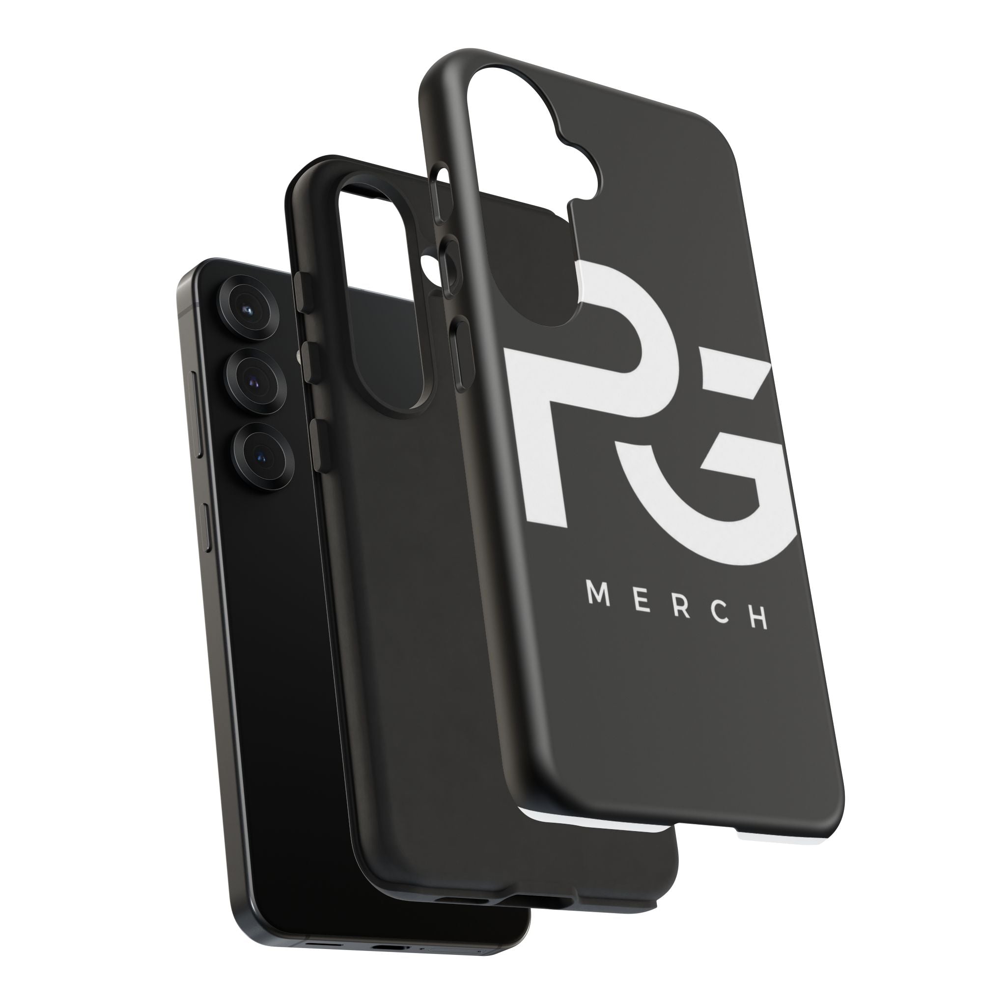PG CUSTOMIZED RG Merch Tough Phone Case – Black Protective Phone Cover with Bold Logo