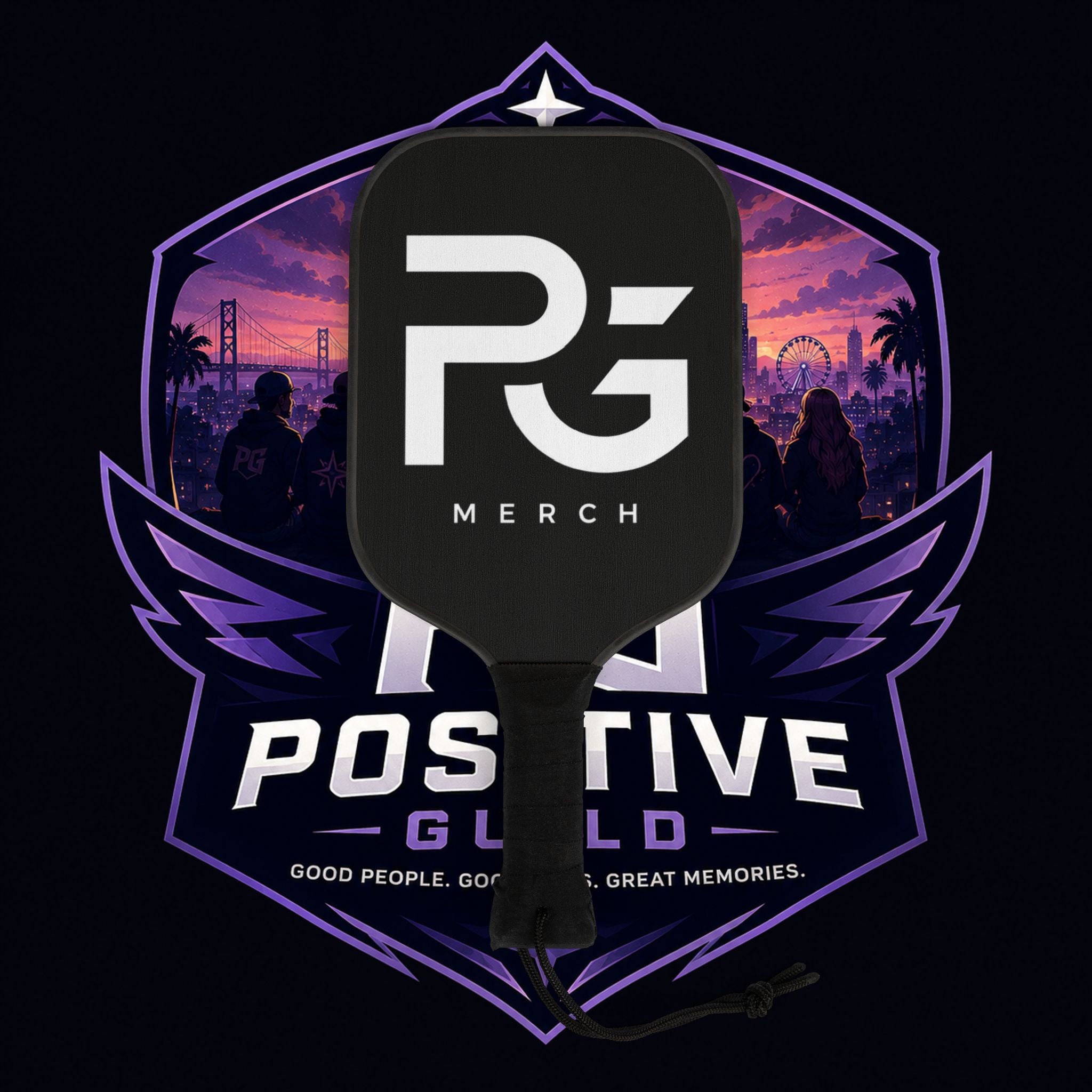 PG Pickleball Paddle Set – Positive Guild Logo Kit (2 Paddles + Balls)