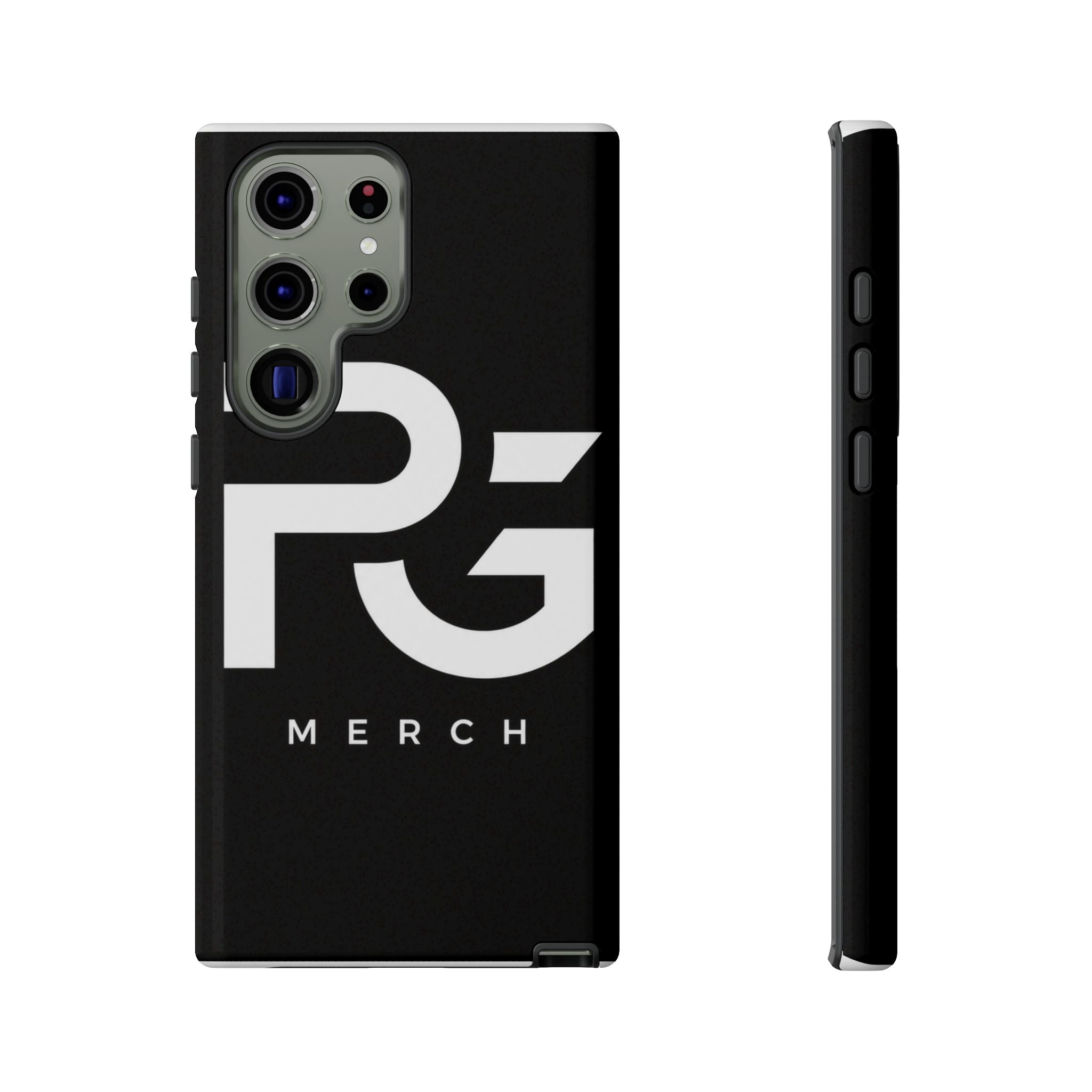 PG CUSTOMIZED RG Merch Tough Phone Case – Black Protective Phone Cover with Bold Logo