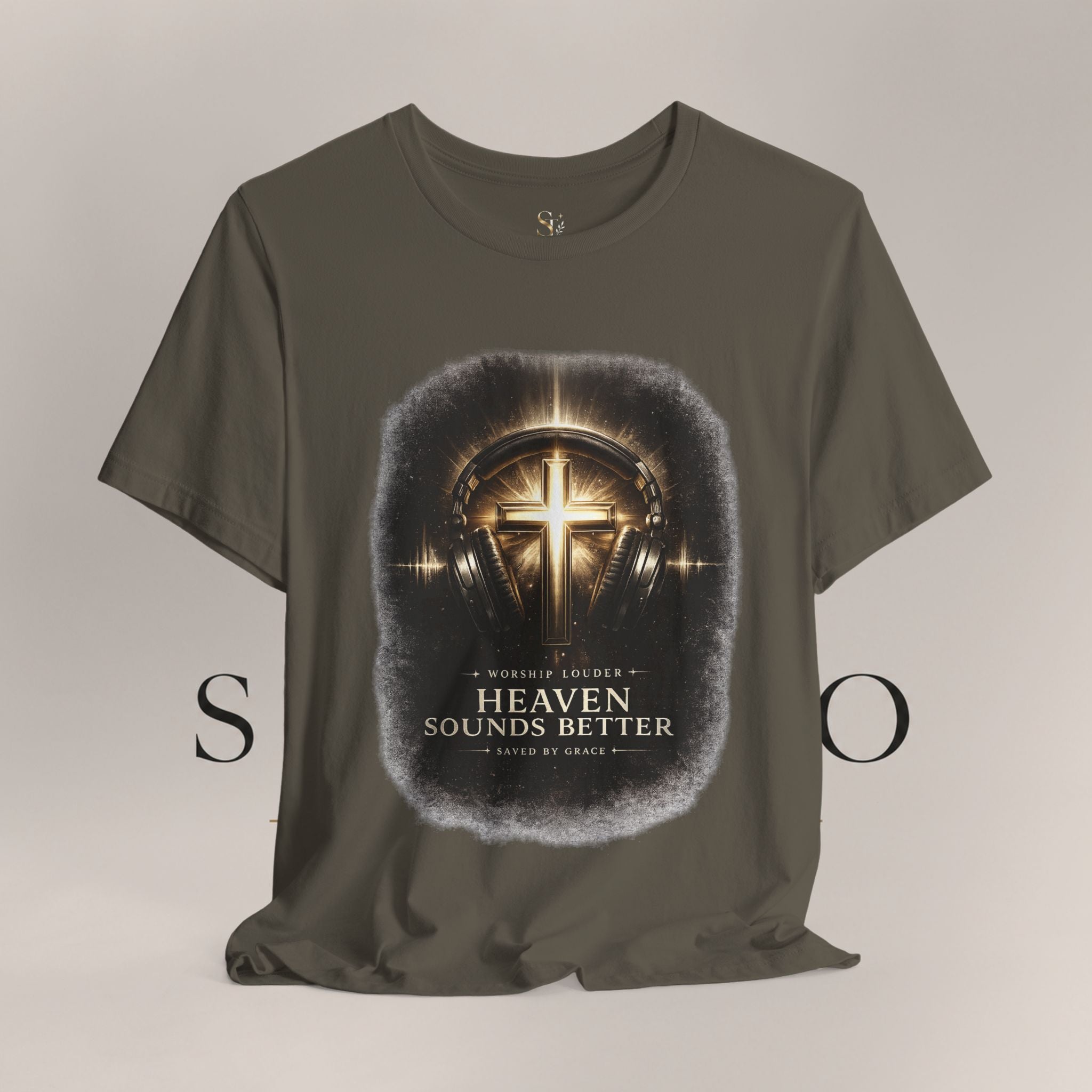 Youth Christian T‑Shirt - "Heaven Sounds Better" Cross Headphones Graphic Tee