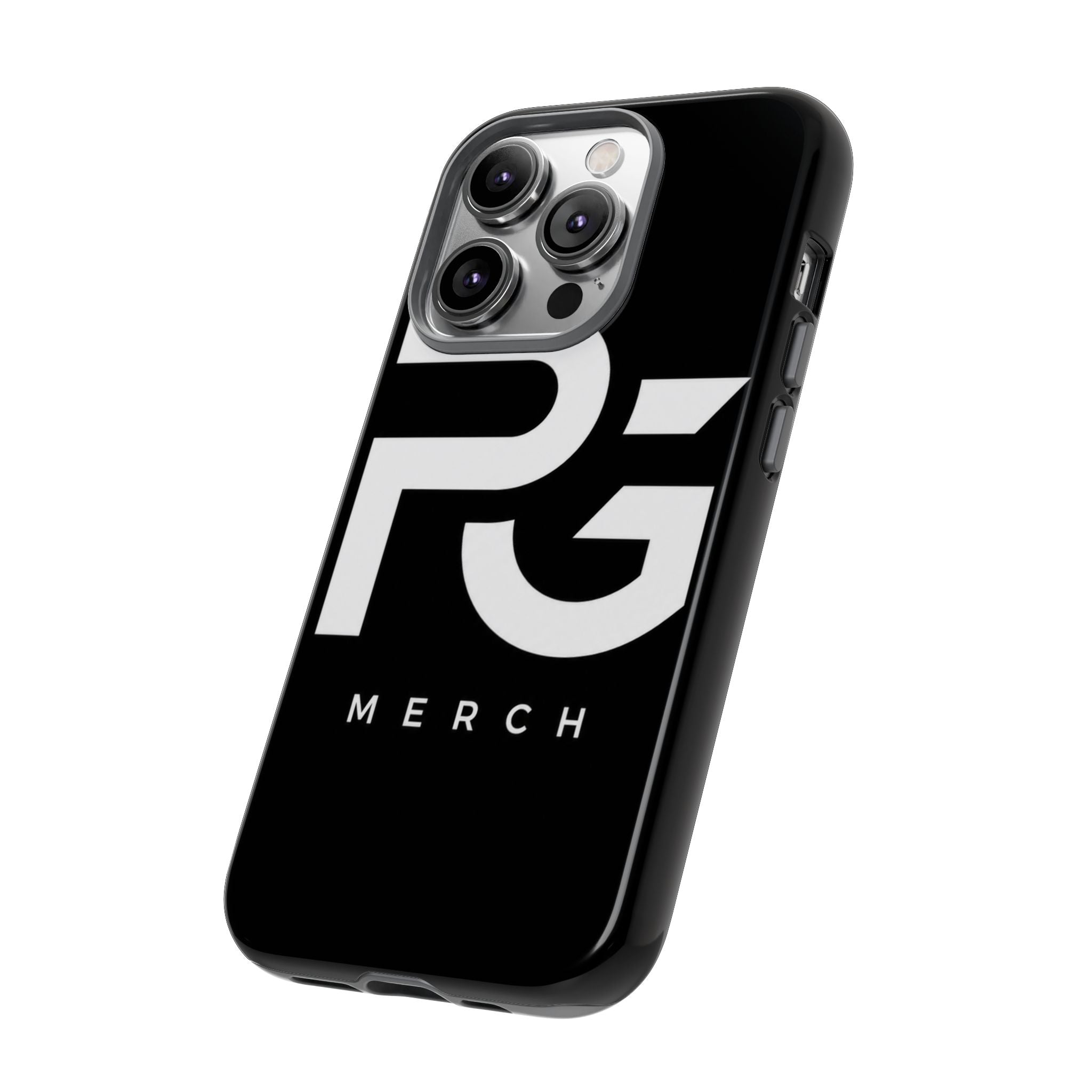 PG CUSTOMIZED RG Merch Tough Phone Case – Black Protective Phone Cover with Bold Logo
