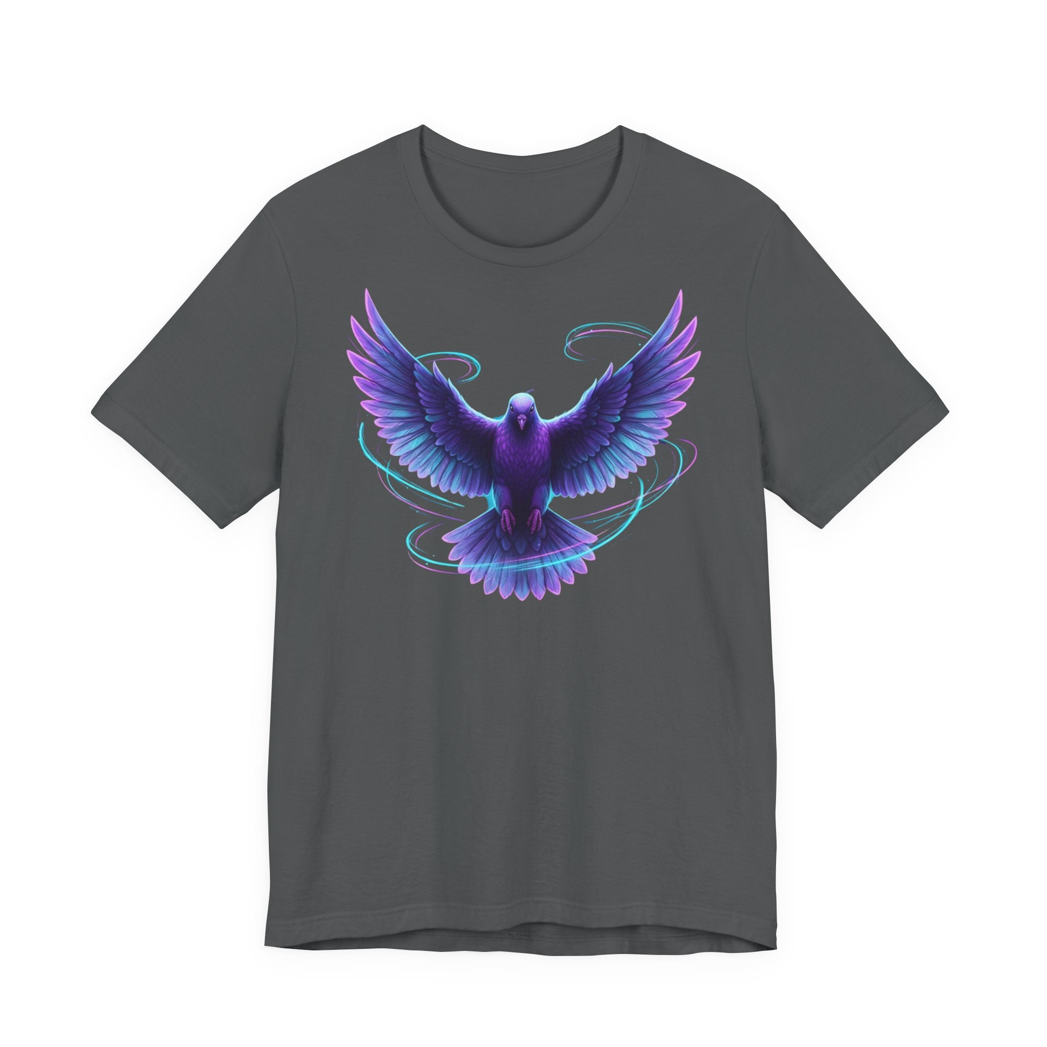 Mystic Raven Tee — Purple Glowing Dove Graphic T-Shirt