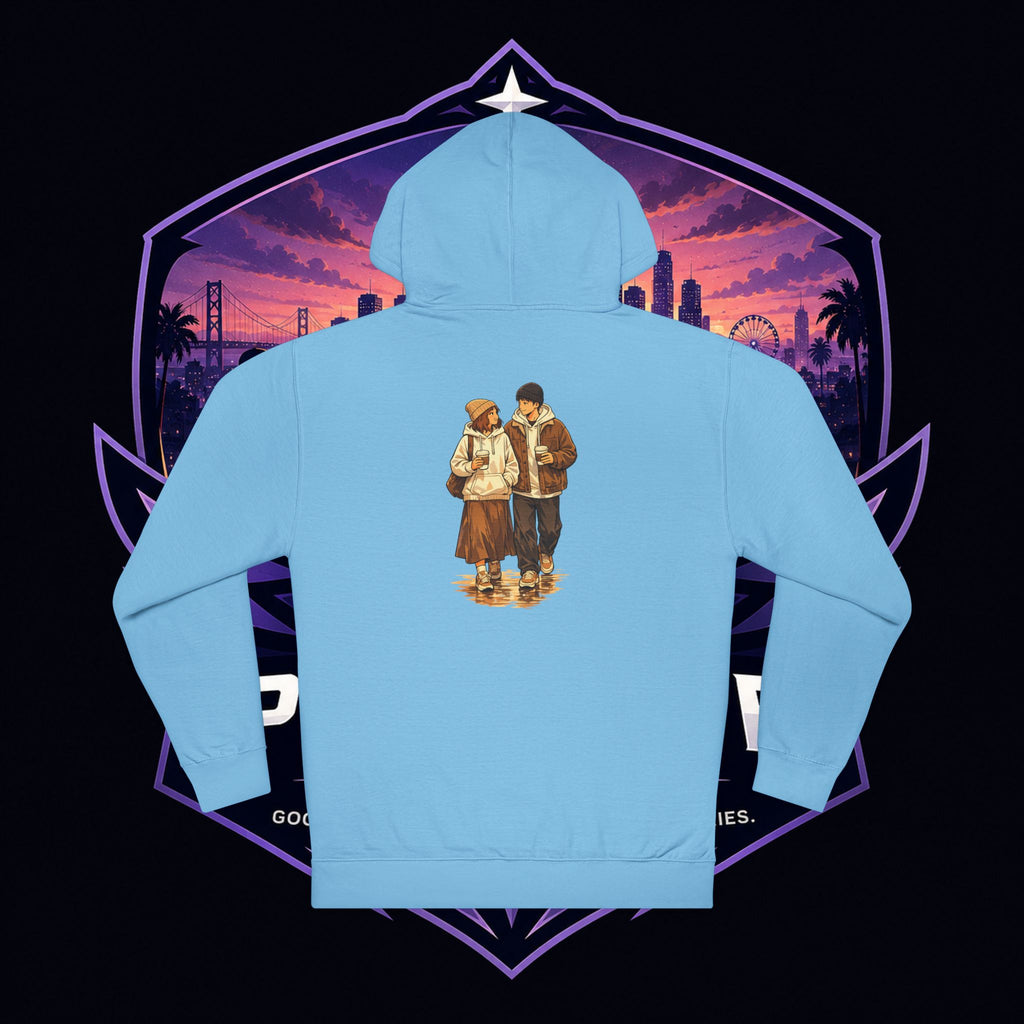 PG Vintage Winter Couple Hoodie – Nostalgic Cozy Graphic Pullover
