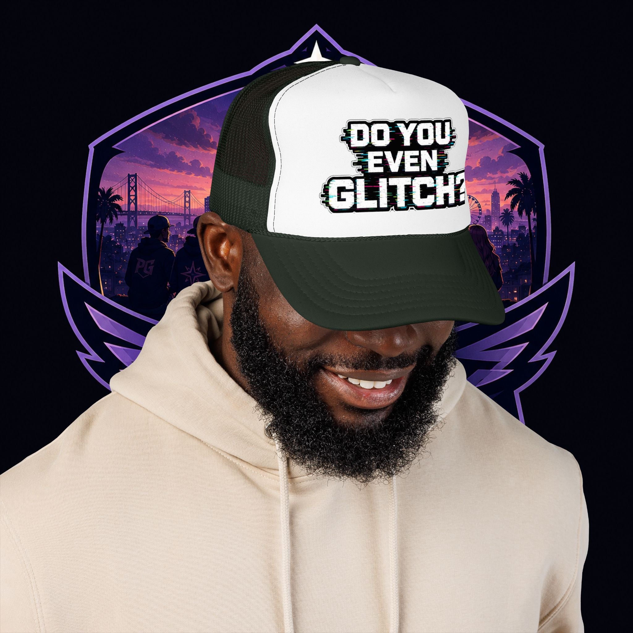 PG Lola's Do You Even Glitch? Foam Trucker Hat