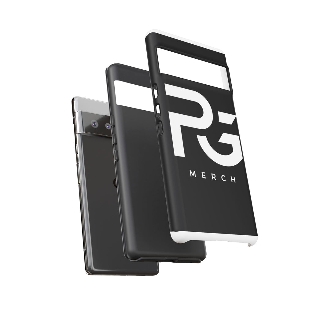 PG CUSTOMIZED RG Merch Tough Phone Case – Black Protective Phone Cover with Bold Logo