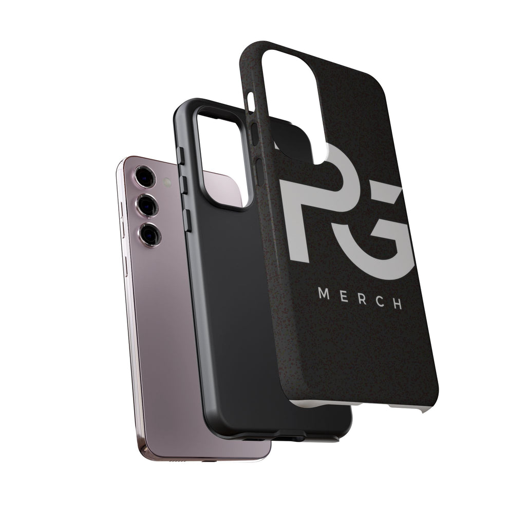 PG CUSTOMIZED RG Merch Tough Phone Case – Black Protective Phone Cover with Bold Logo