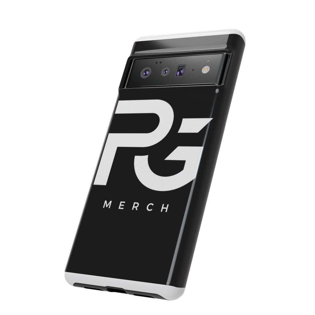 PG CUSTOMIZED RG Merch Tough Phone Case – Black Protective Phone Cover with Bold Logo
