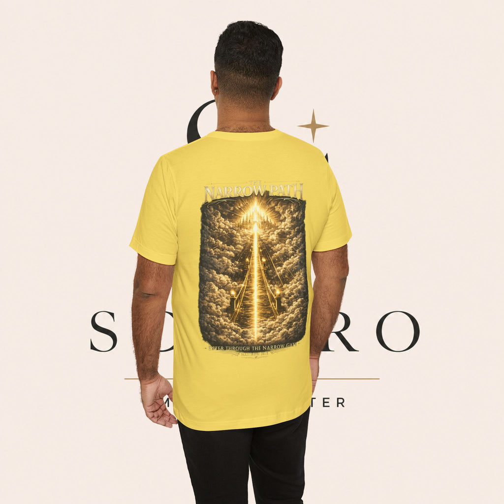 T-Shirt — 'The Narrow Path' Golden Light Graphic Tee