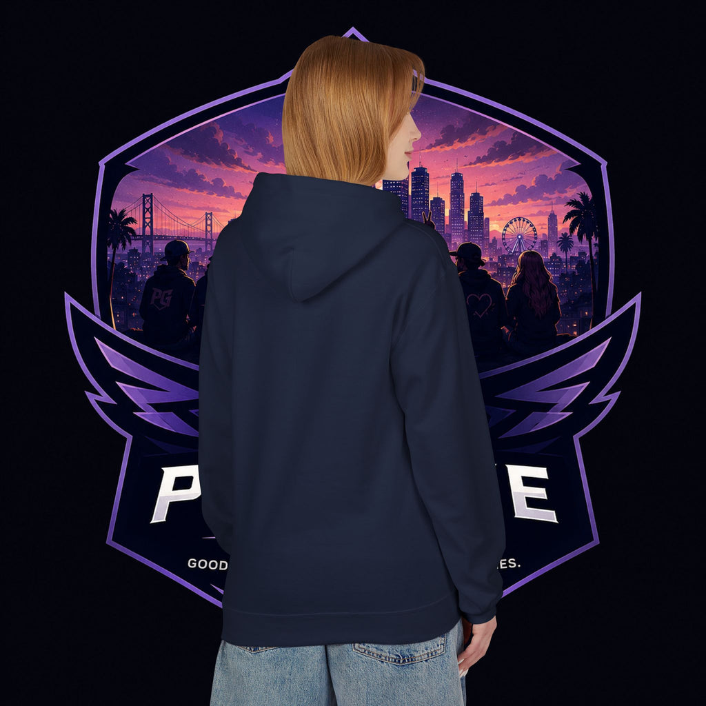 LDR inspired Retro '80s Vibes Hoodie — Neon Miami Movie Couple Design