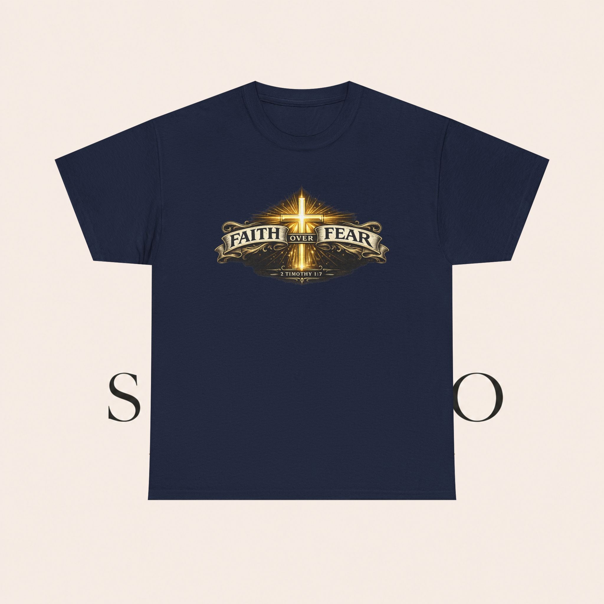 Faith Over Fear T-Shirt — Christian Cross Inspirational Tee