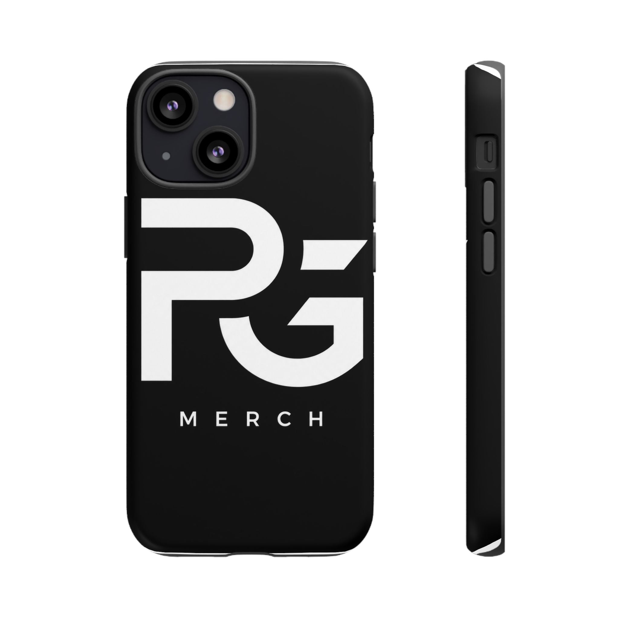 PG CUSTOMIZED RG Merch Tough Phone Case – Black Protective Phone Cover with Bold Logo