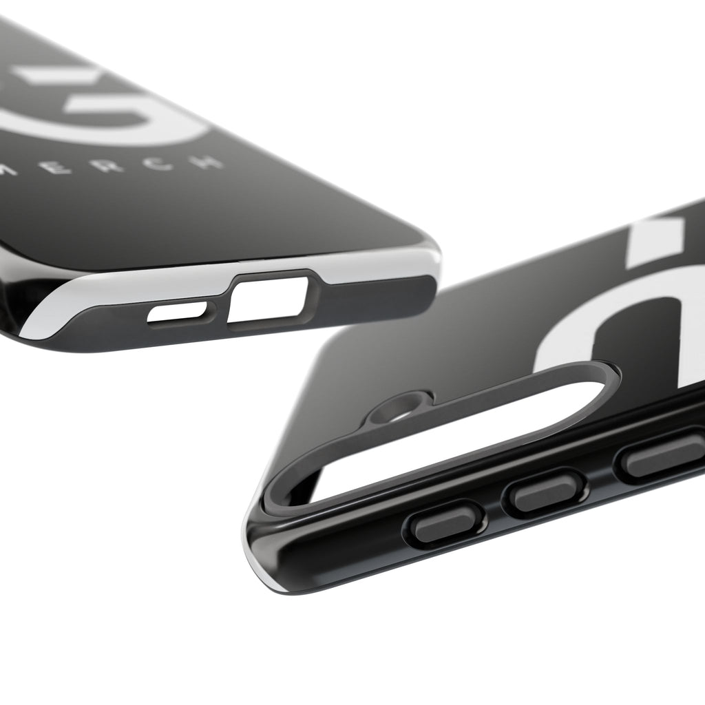 PG CUSTOMIZED RG Merch Tough Phone Case – Black Protective Phone Cover with Bold Logo