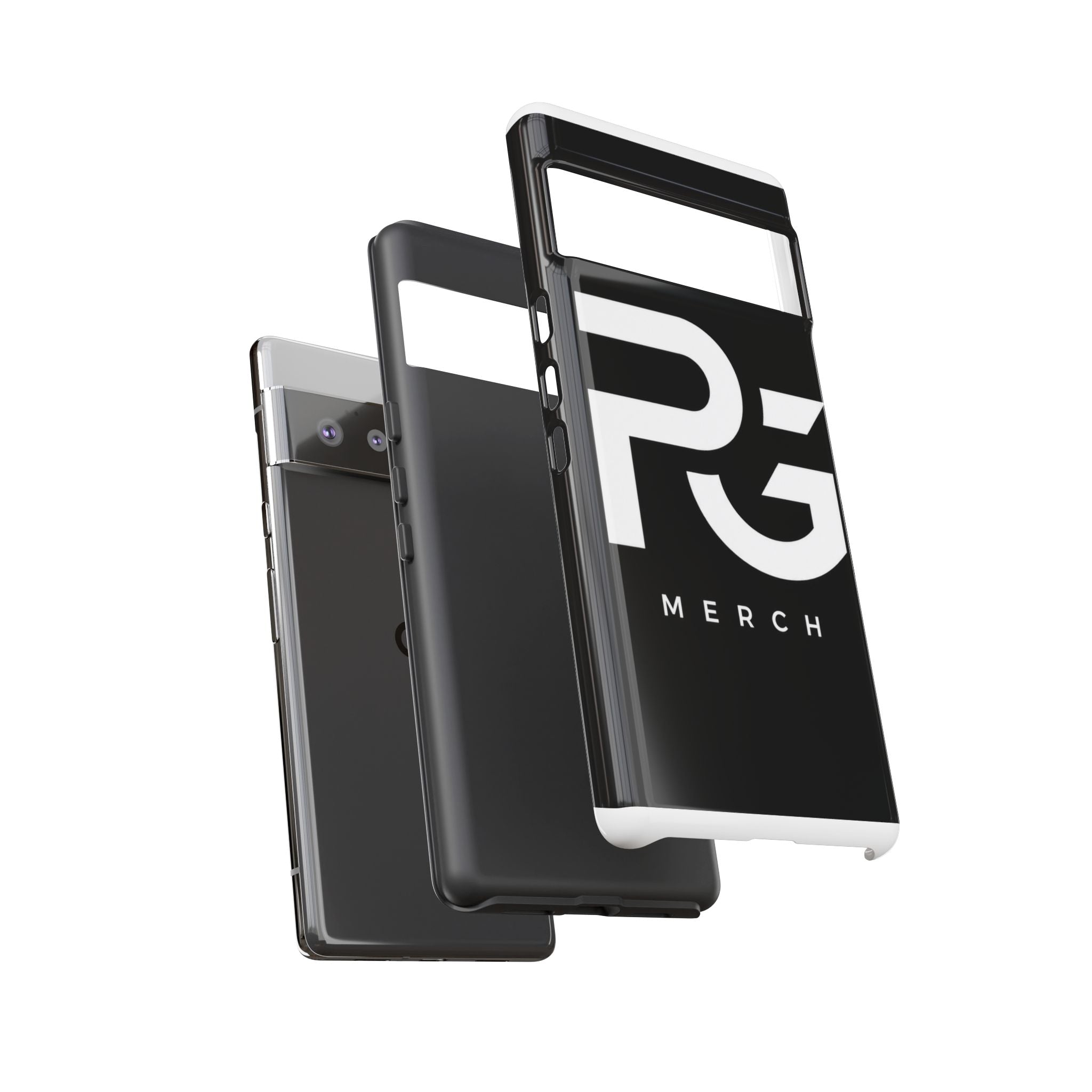 PG CUSTOMIZED RG Merch Tough Phone Case – Black Protective Phone Cover with Bold Logo