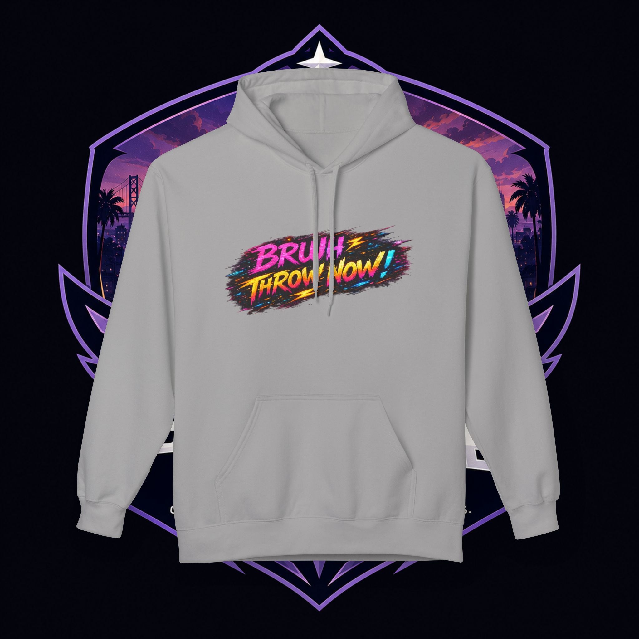PG CZAR  "Hey Wake Up, It's Your Turn" Back Print PG 'Bruh Throw Now!' Graphic Hoodie