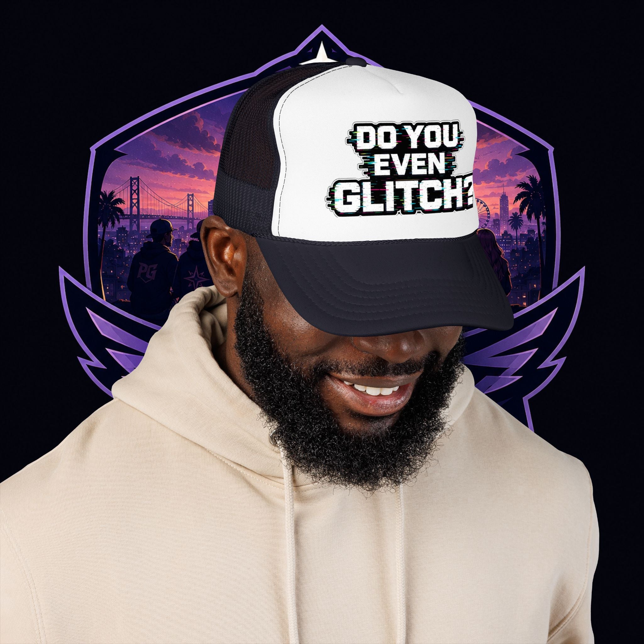 PG Lola's Do You Even Glitch? Foam Trucker Hat