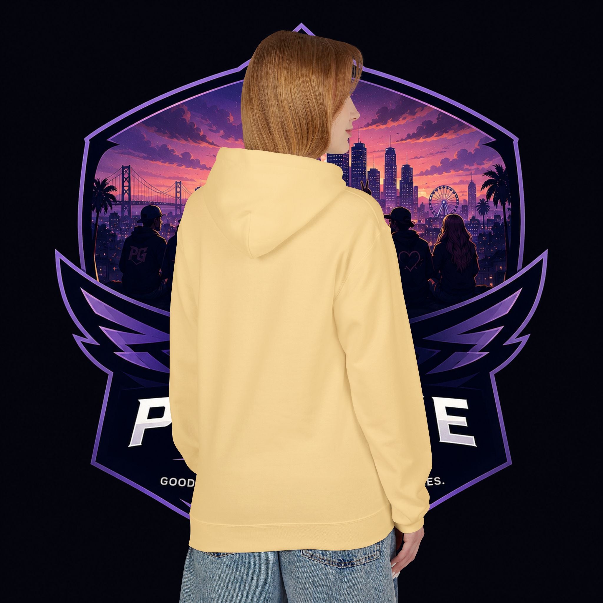 LDR inspired Retro '80s Vibes Hoodie — Neon Miami Movie Couple Design