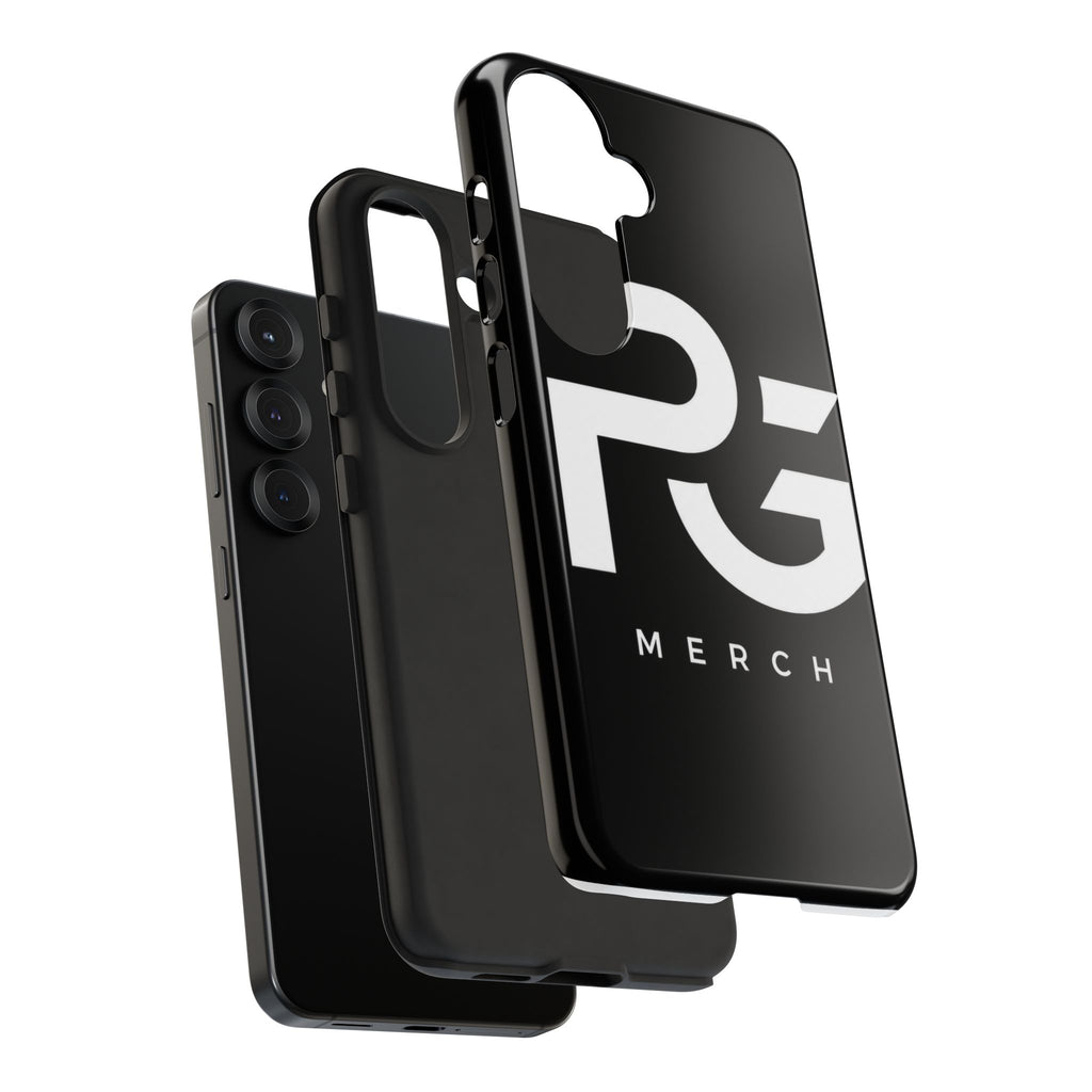 PG CUSTOMIZED RG Merch Tough Phone Case – Black Protective Phone Cover with Bold Logo