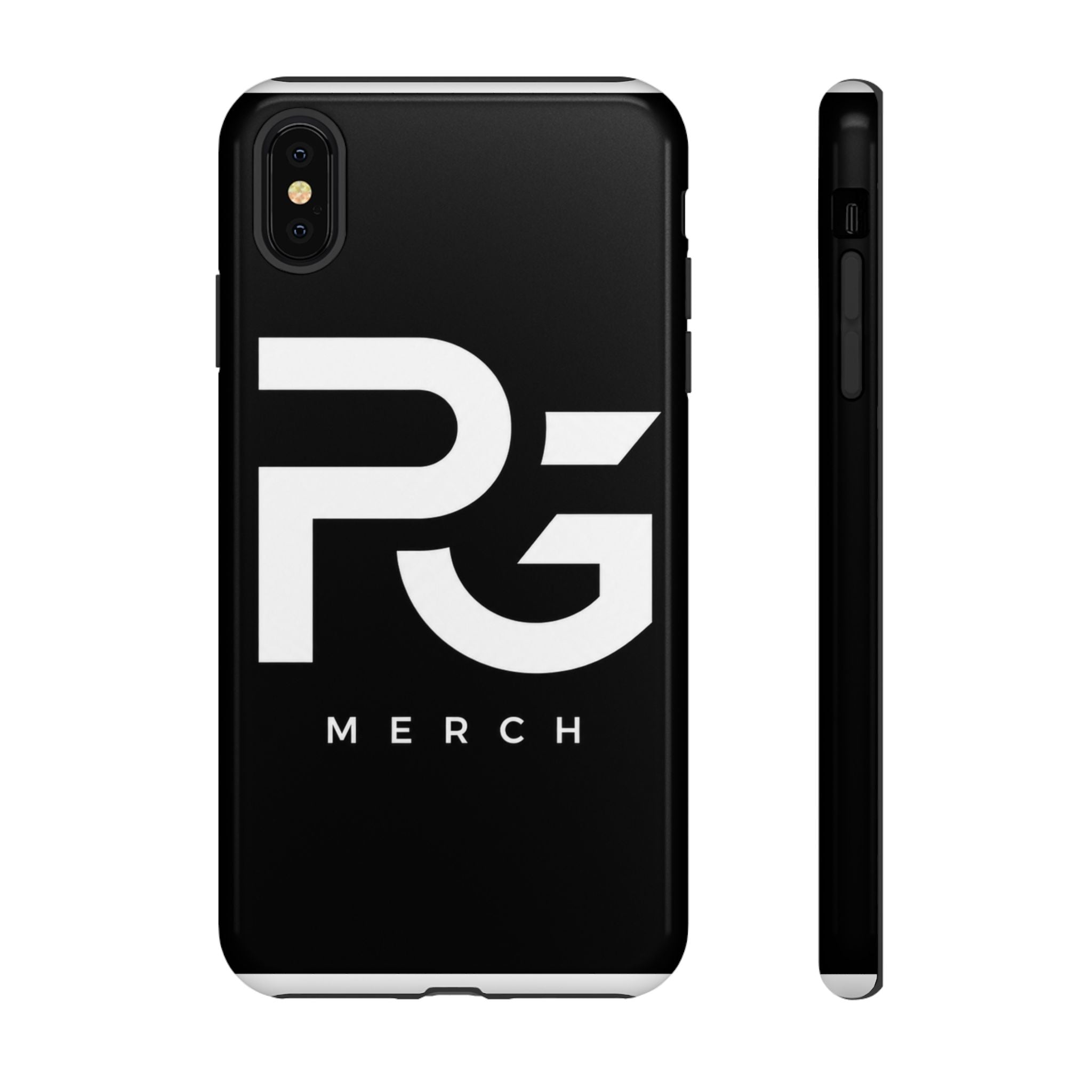 PG CUSTOMIZED RG Merch Tough Phone Case – Black Protective Phone Cover with Bold Logo