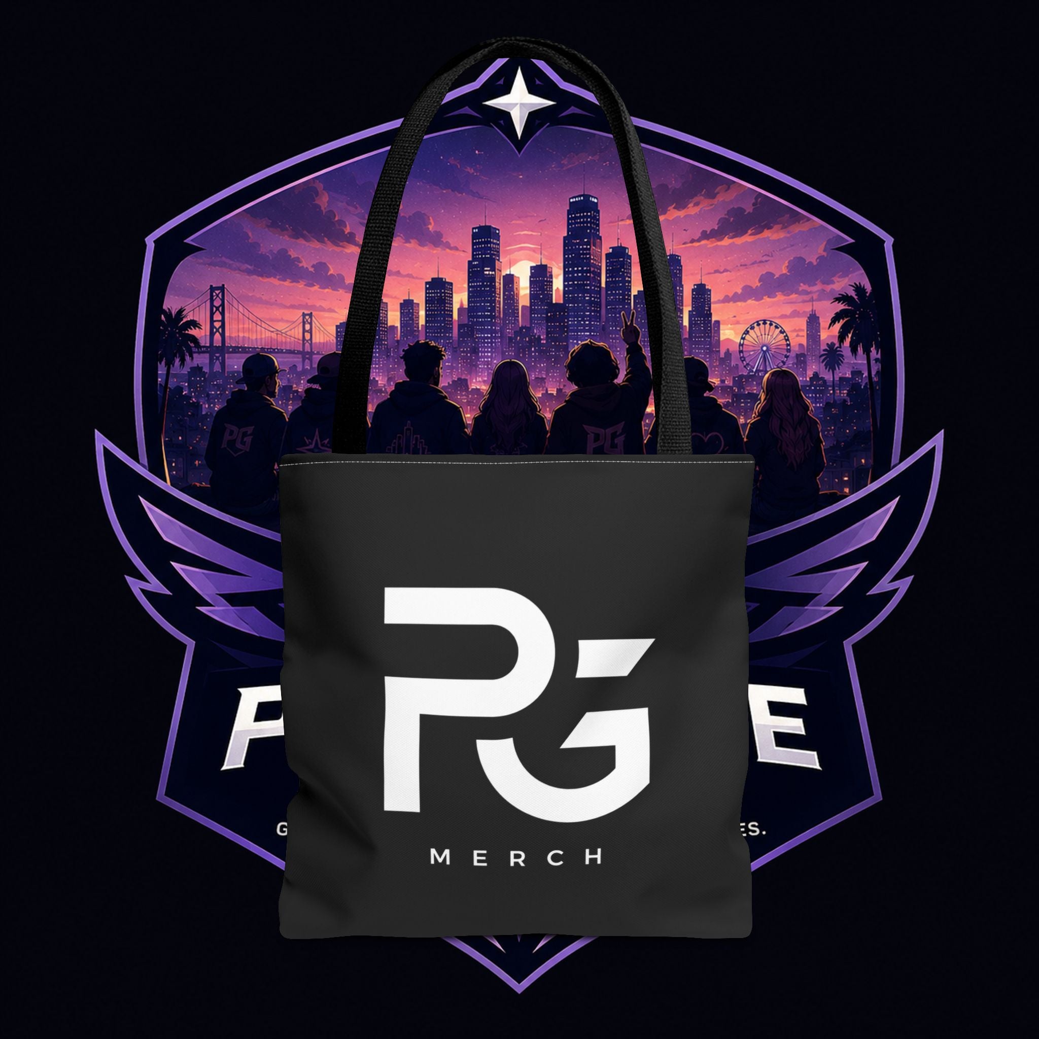 PG Merch Logo Tote Bag — Urban Gamer Aesthetic Everyday Tote