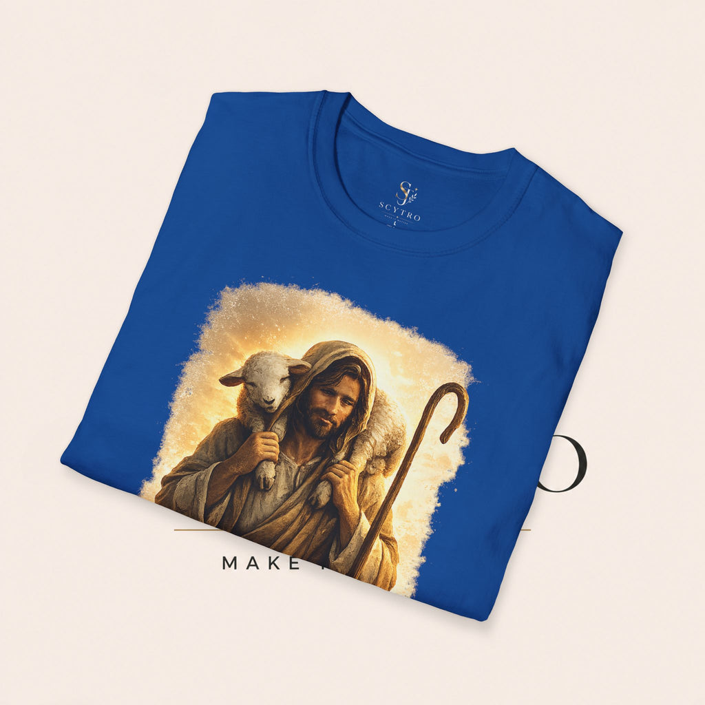 Jesus the Good Shepherd T-Shirt — 'Found.' Christian Faith Tee