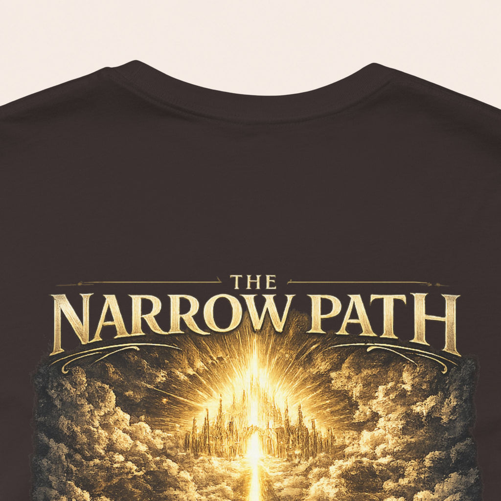 T-Shirt — 'The Narrow Path' Golden Light Graphic Tee