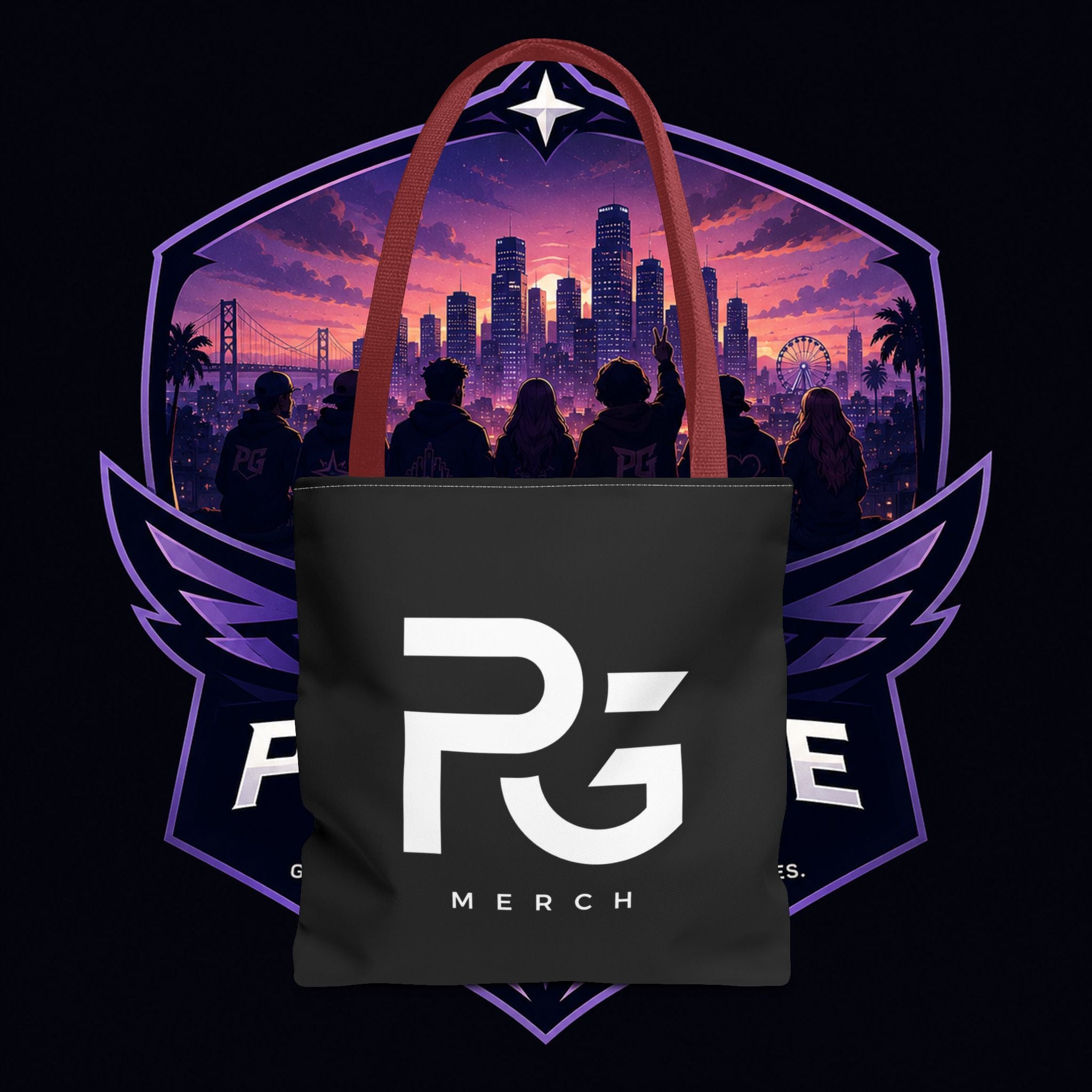 PG Merch Logo Tote Bag — Urban Gamer Aesthetic Everyday Tote