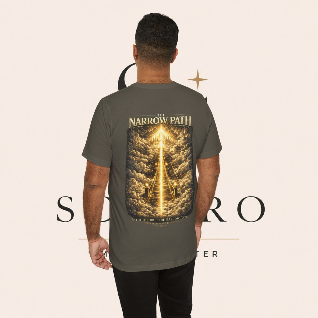 T-Shirt — 'The Narrow Path' Golden Light Graphic Tee
