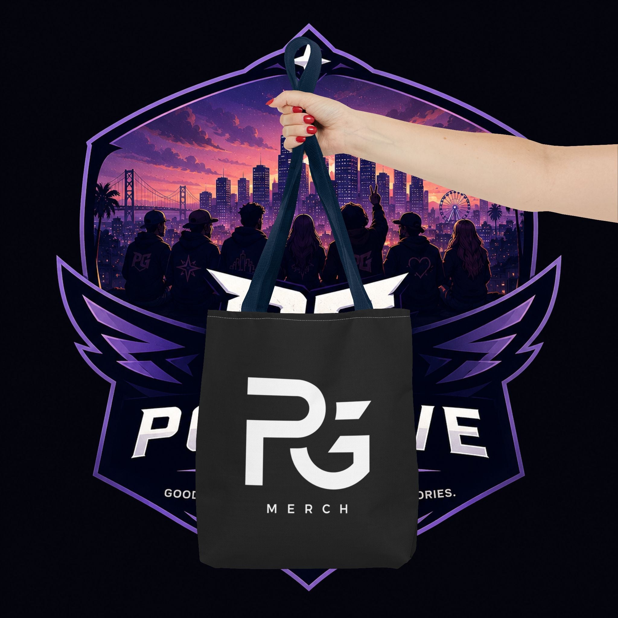 PG Merch Logo Tote Bag — Urban Gamer Aesthetic Everyday Tote