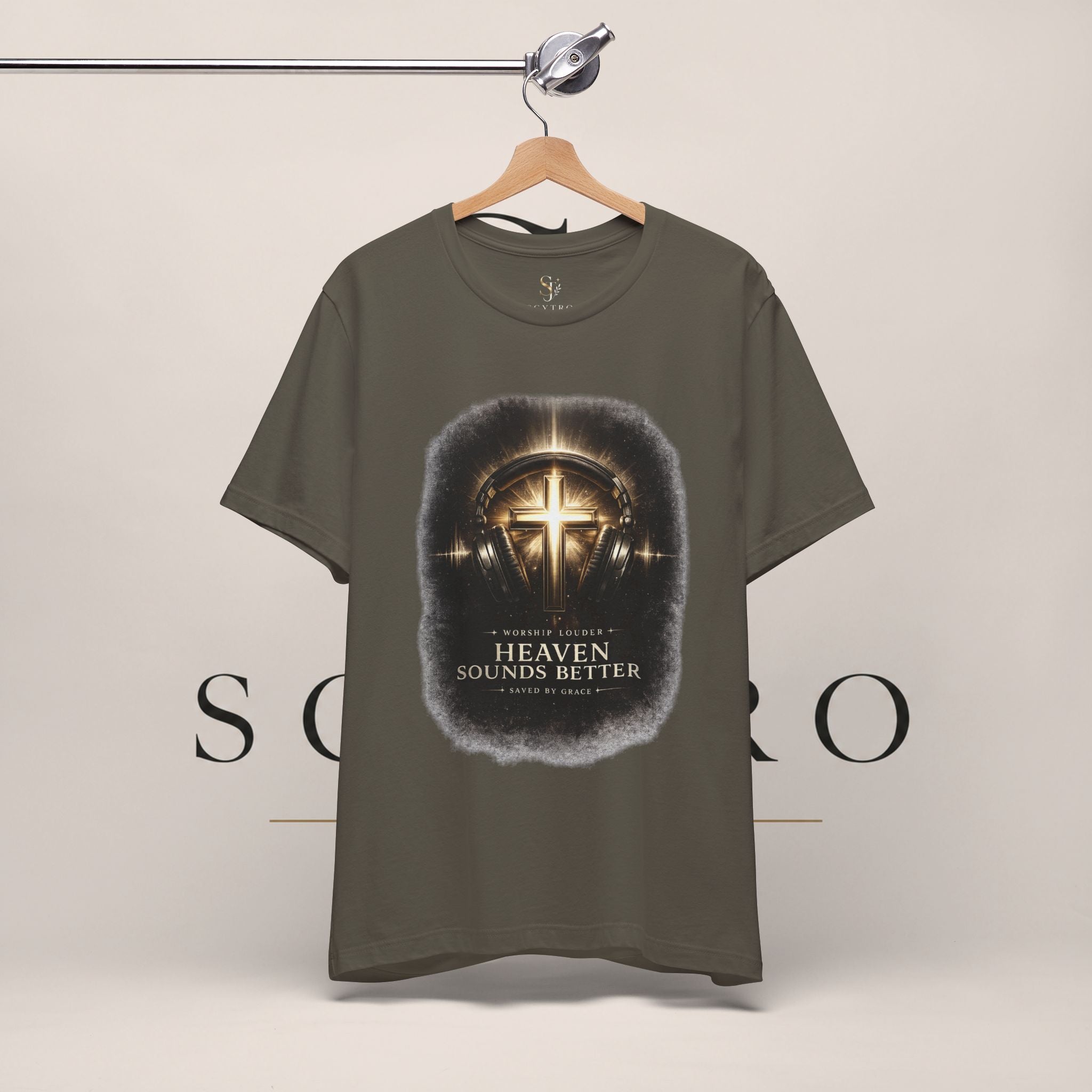 Youth Christian T‑Shirt - "Heaven Sounds Better" Cross Headphones Graphic Tee