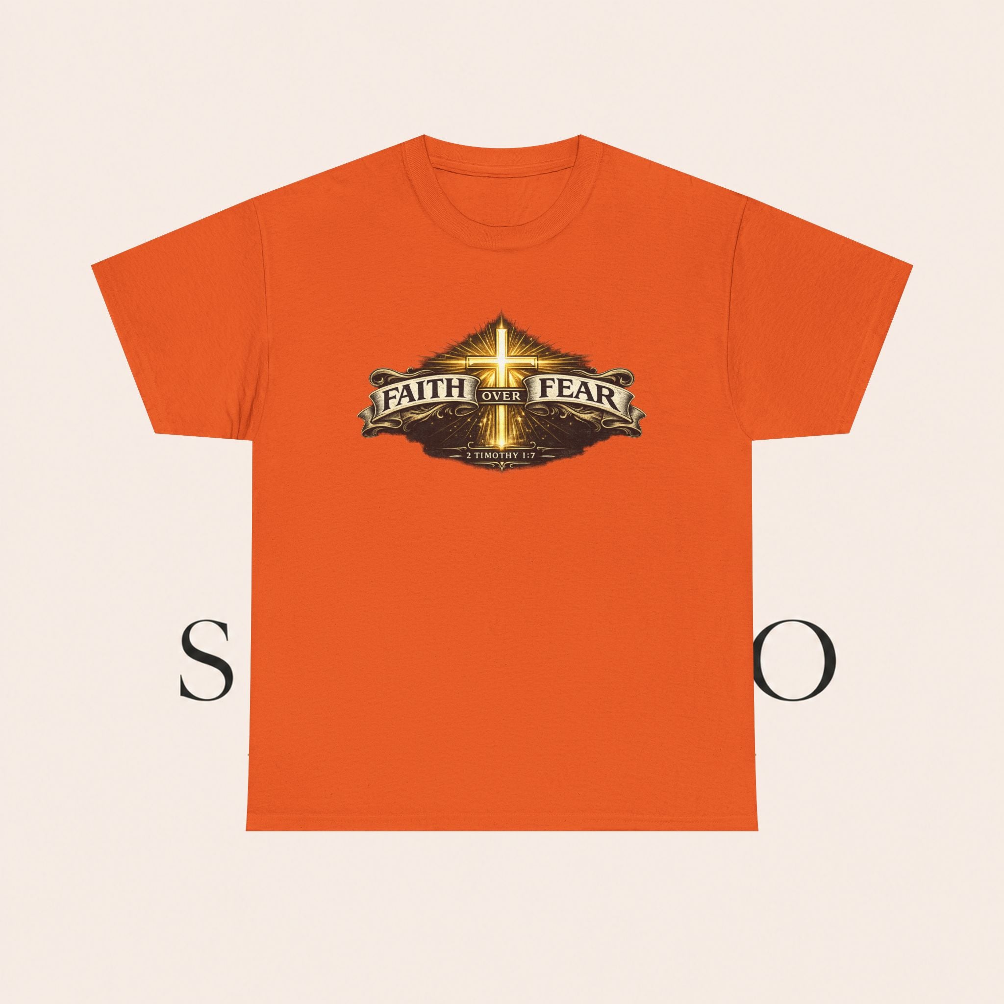 Faith Over Fear T-Shirt — Christian Cross Inspirational Tee