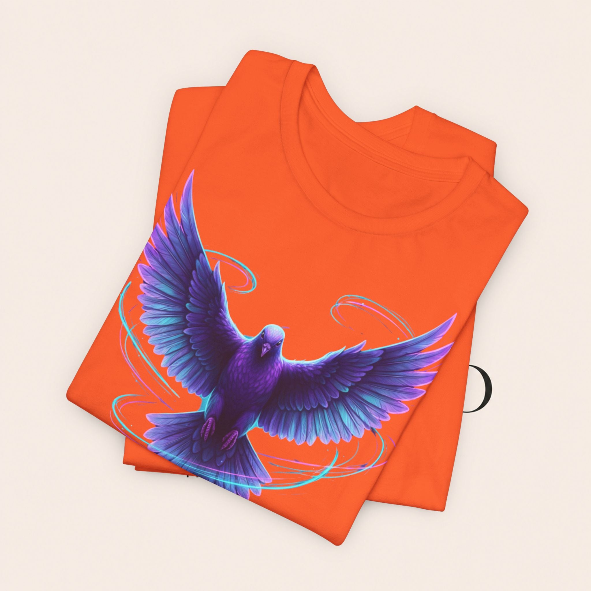 Mystic Raven Tee — Purple Glowing Dove Graphic T-Shirt