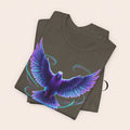Mystic Raven Tee — Purple Glowing Dove Graphic T-Shirt