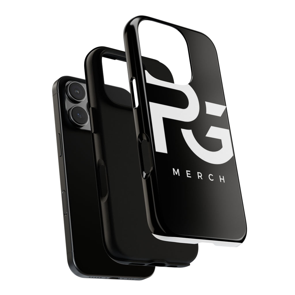 PG CUSTOMIZED RG Merch Tough Phone Case – Black Protective Phone Cover with Bold Logo