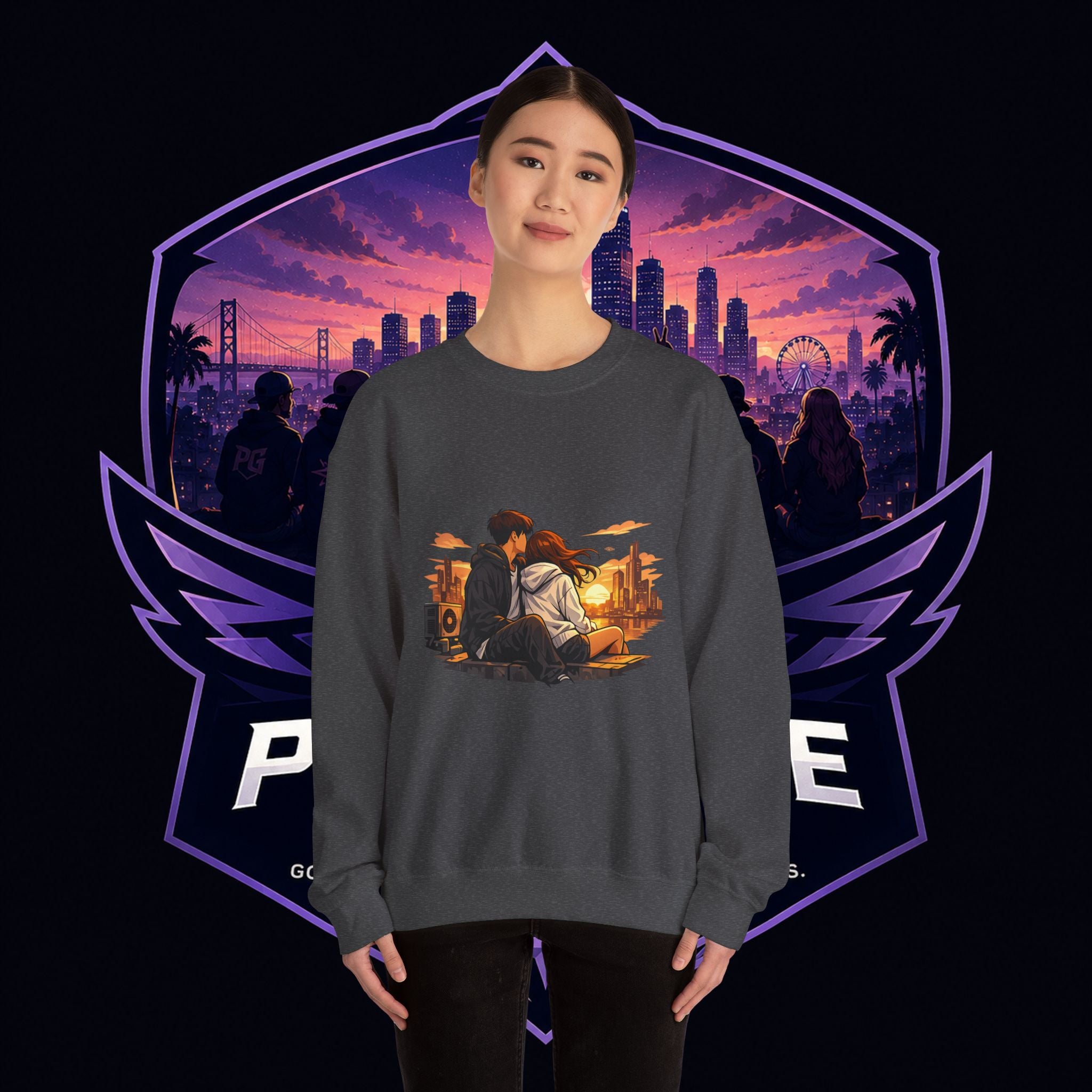 Romantic Sunset Couple Crewneck Sweatshirt
