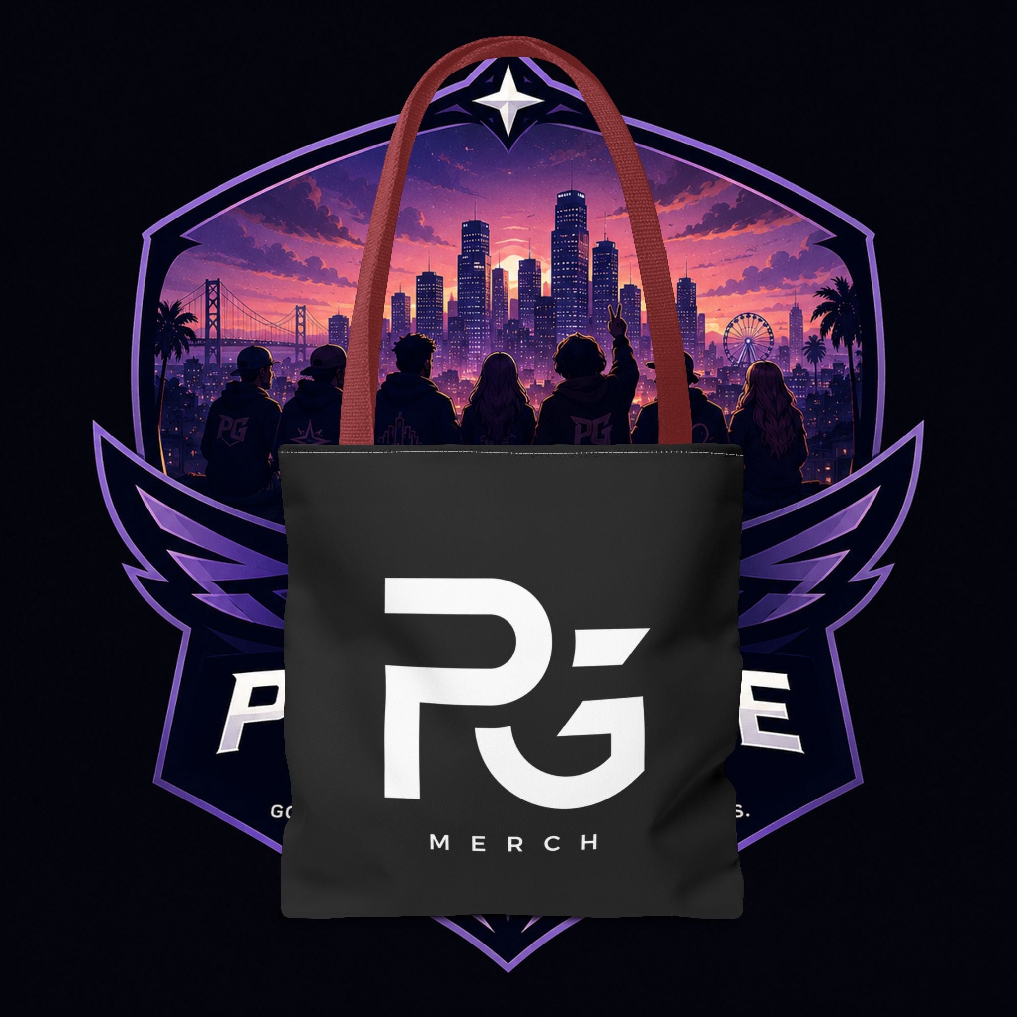 PG Merch Logo Tote Bag — Urban Gamer Aesthetic Everyday Tote