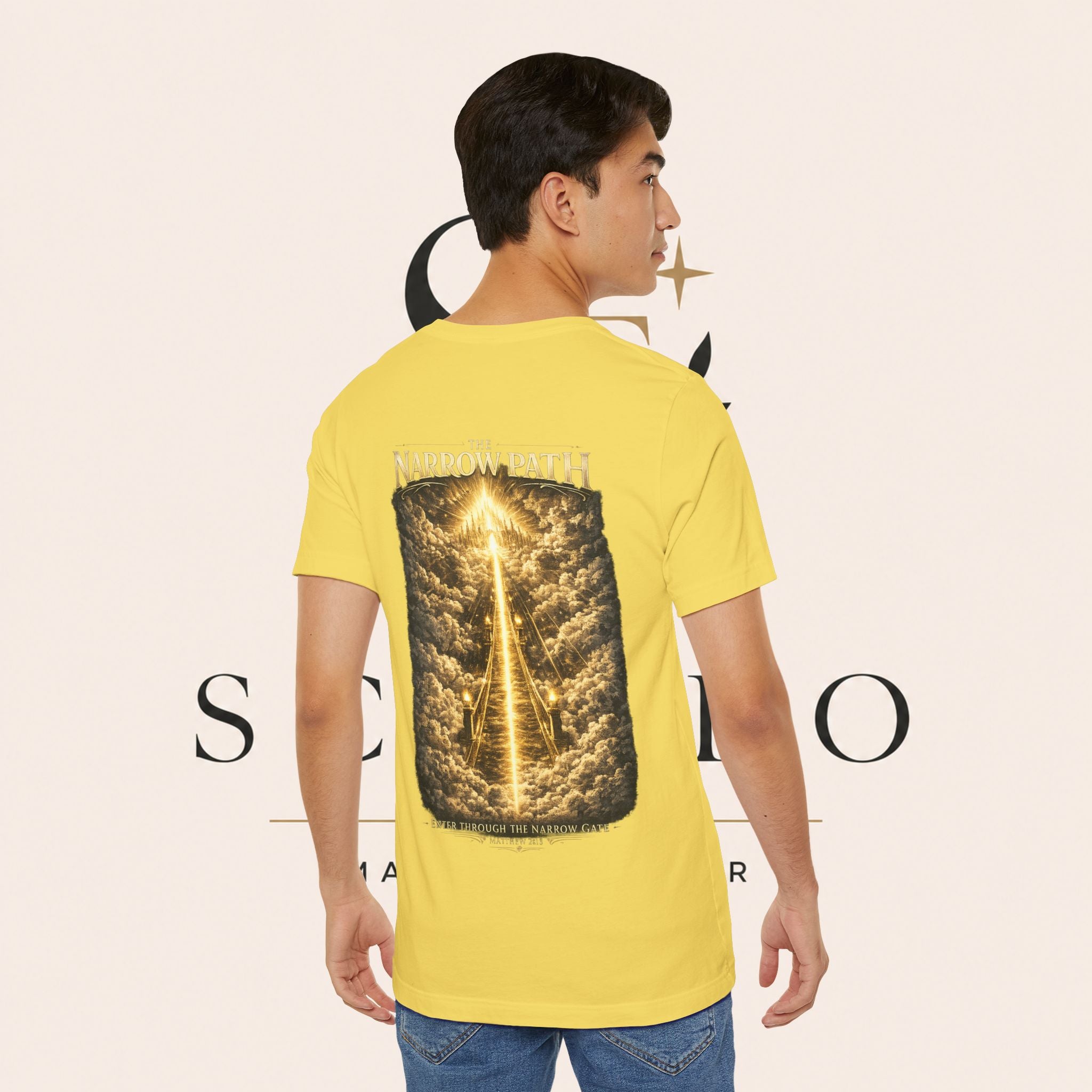 T-Shirt — 'The Narrow Path' Golden Light Graphic Tee