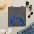 Blue Rose Wreath T-Shirt — Ethereal Floral Graphic Tee