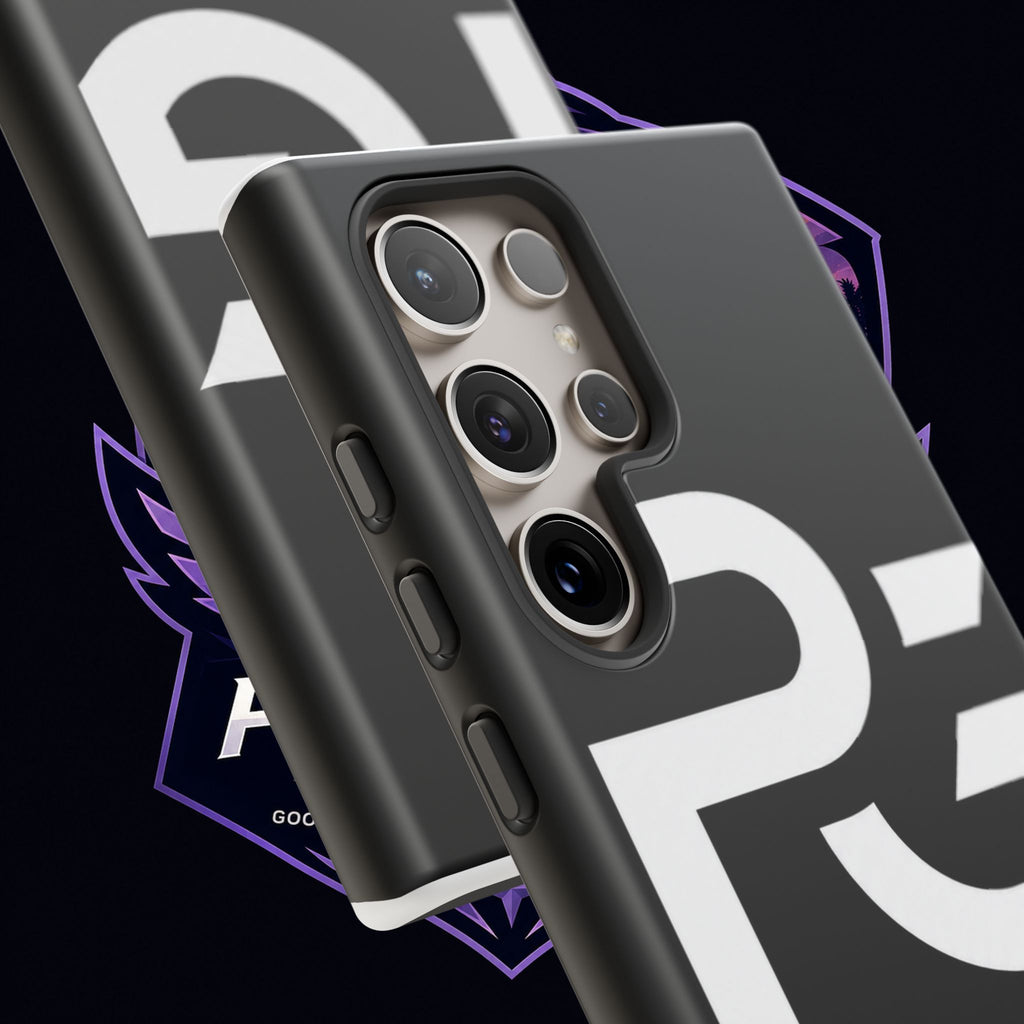 PG CUSTOMIZED RG Merch Tough Phone Case – Black Protective Phone Cover with Bold Logo