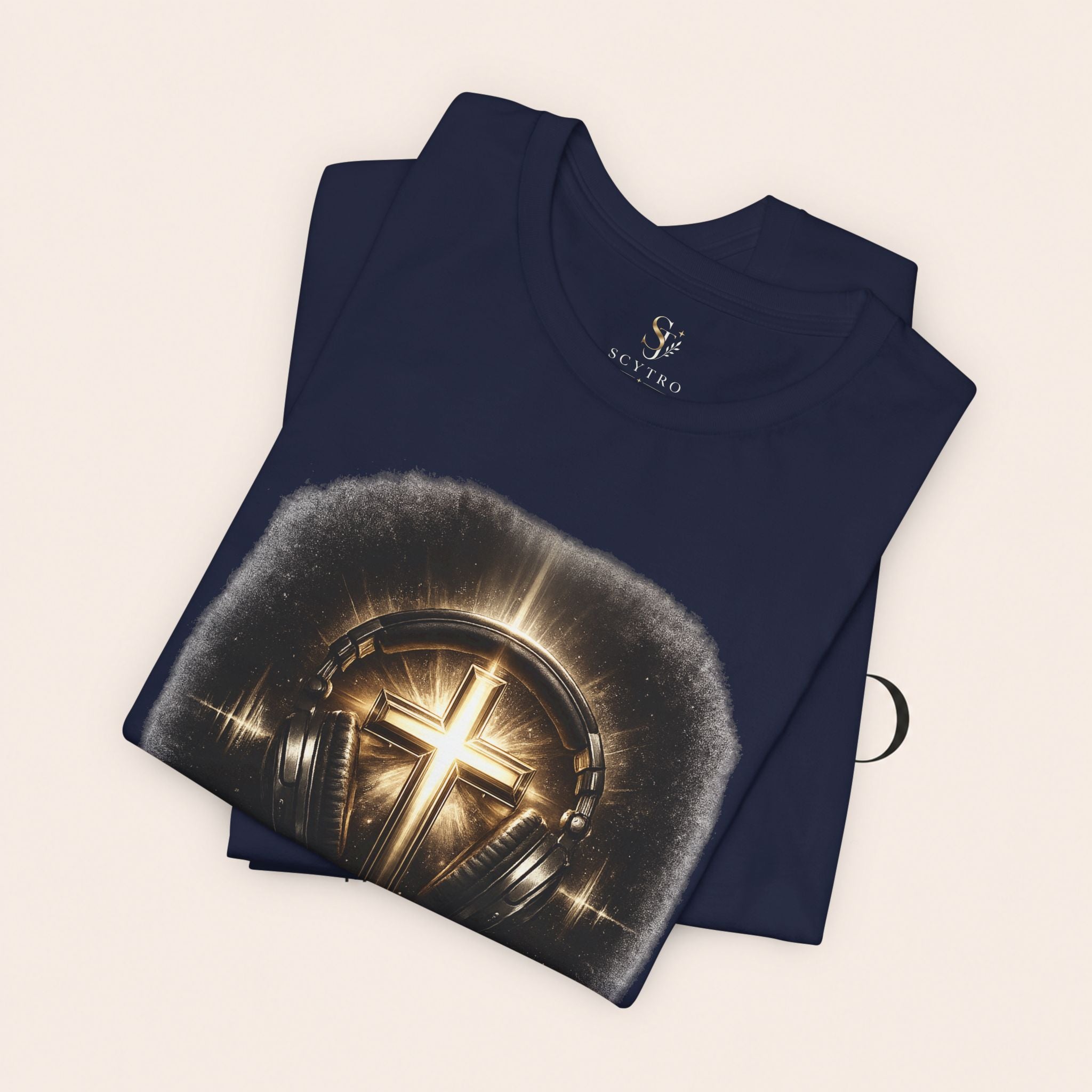 Youth Christian T‑Shirt - "Heaven Sounds Better" Cross Headphones Graphic Tee