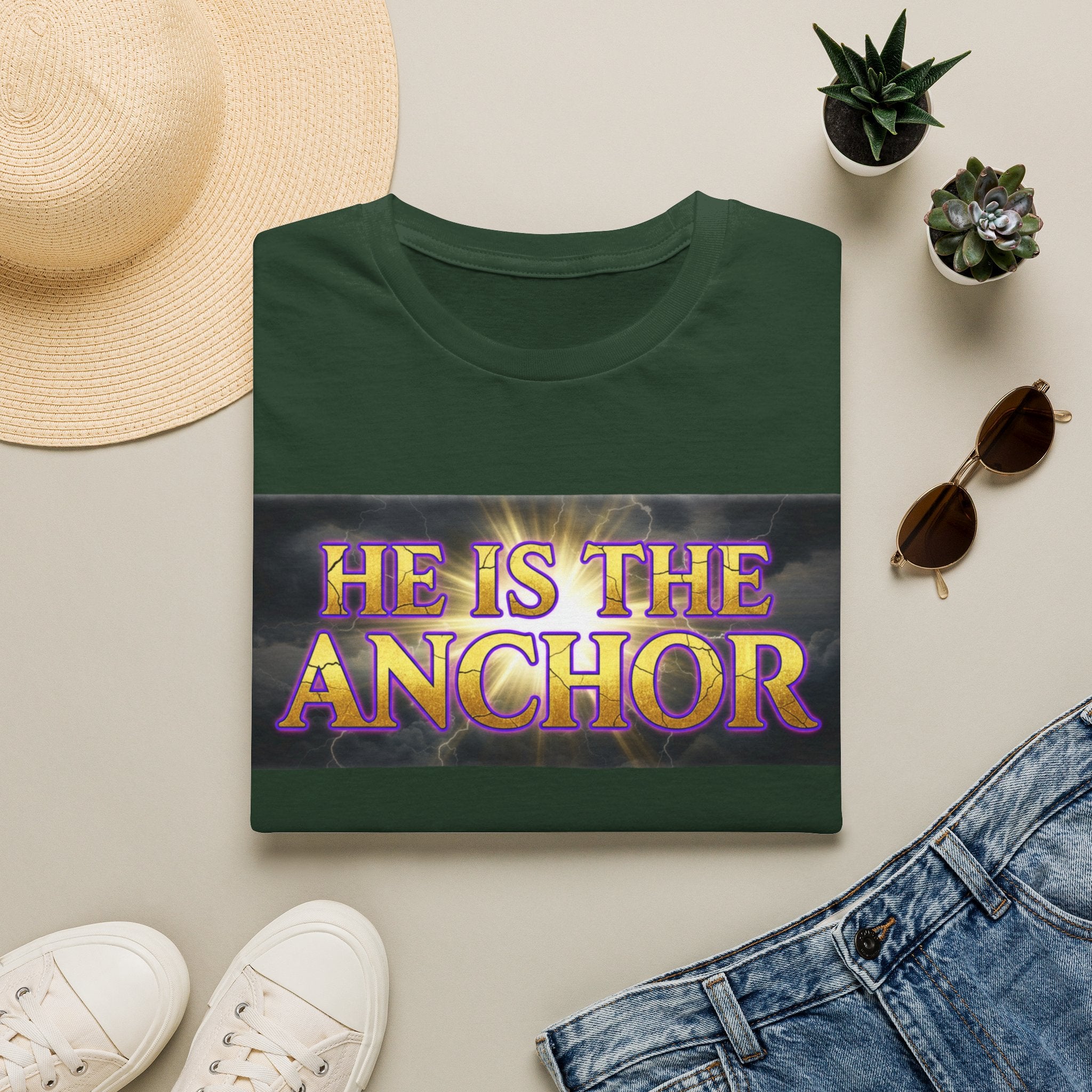 He Is The Anchor T-Shirt — Christian Faith Inspirational Tee