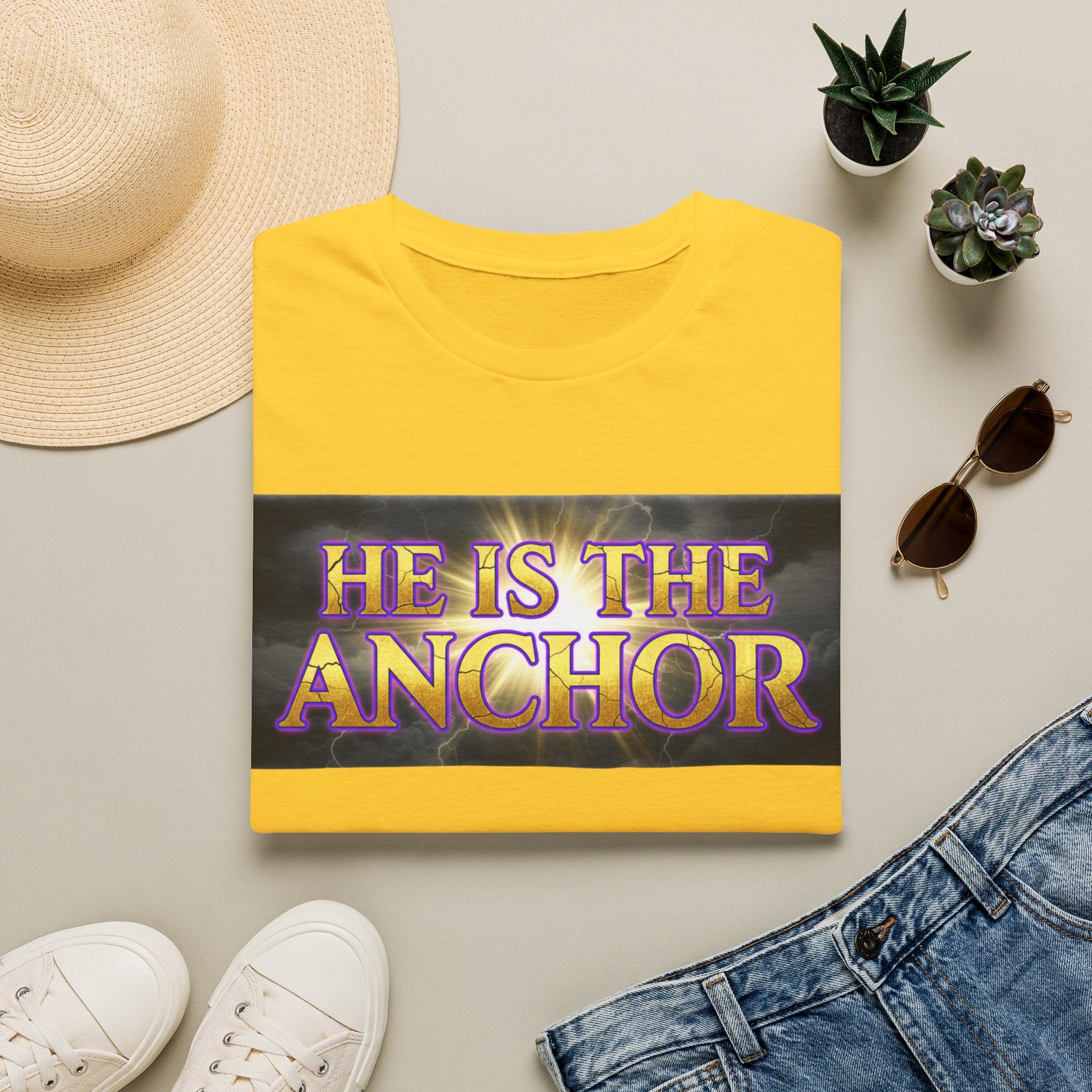 He Is The Anchor T-Shirt — Christian Faith Inspirational Tee