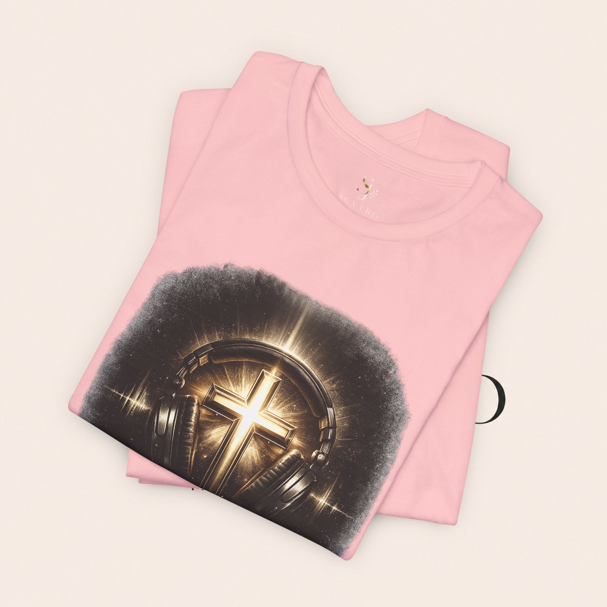 Youth Christian T‑Shirt - "Heaven Sounds Better" Cross Headphones Graphic Tee