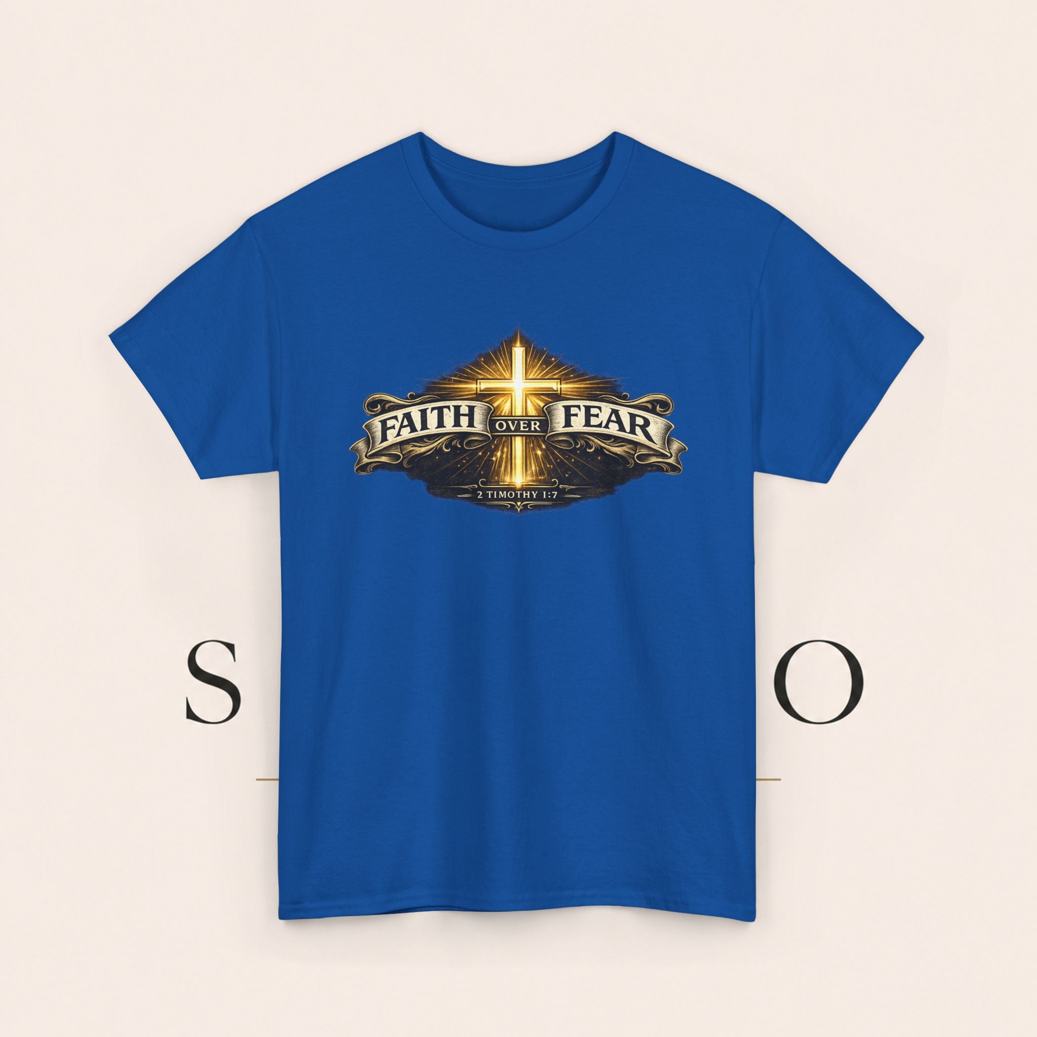 Faith Over Fear T-Shirt — Christian Cross Inspirational Tee