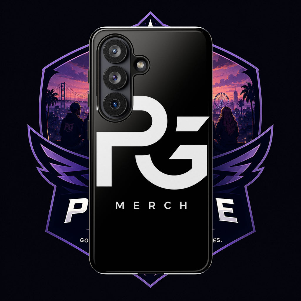 PG CUSTOMIZED RG Merch Tough Phone Case – Black Protective Phone Cover with Bold Logo