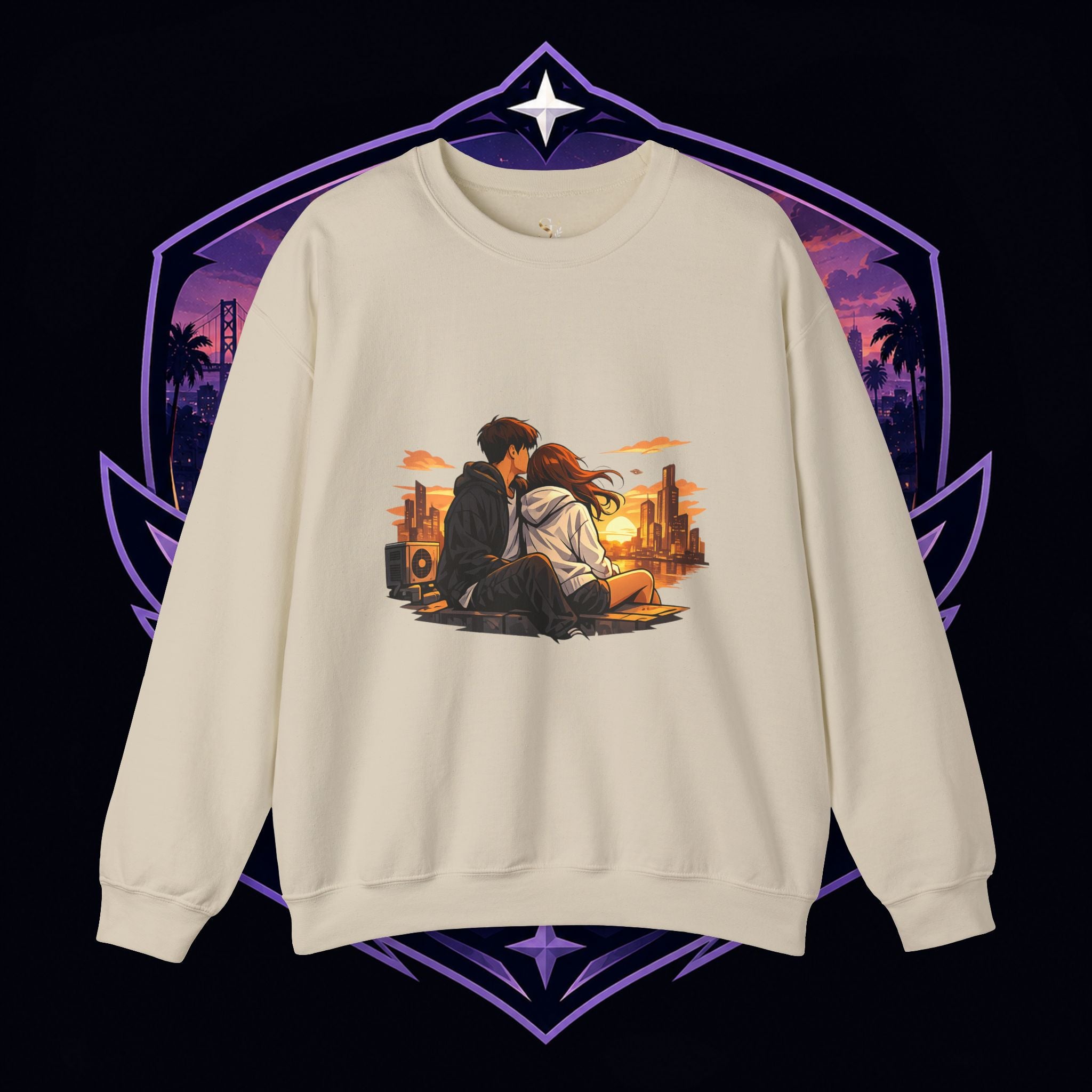 Romantic Sunset Couple Crewneck Sweatshirt